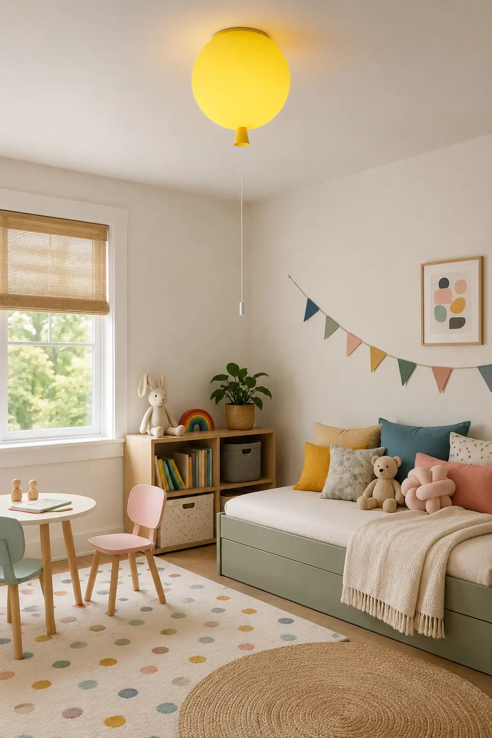 Fateh Frosted Balloon Flush Mount Ceiling Light for Children's Room - Lumpaz