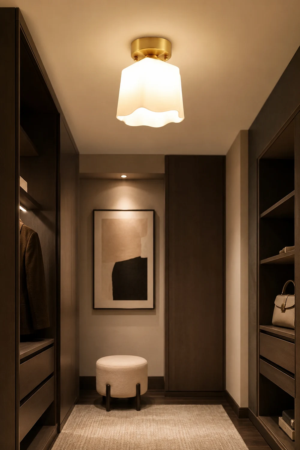 Sanna Retro Metal Flush Mount Ceiling Light Brass - Lumpaz