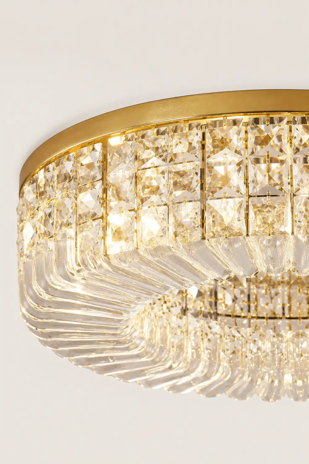 Marilyn Luxury Flush Mount Metal/Crystal Ceiling Light - Lumpaz
