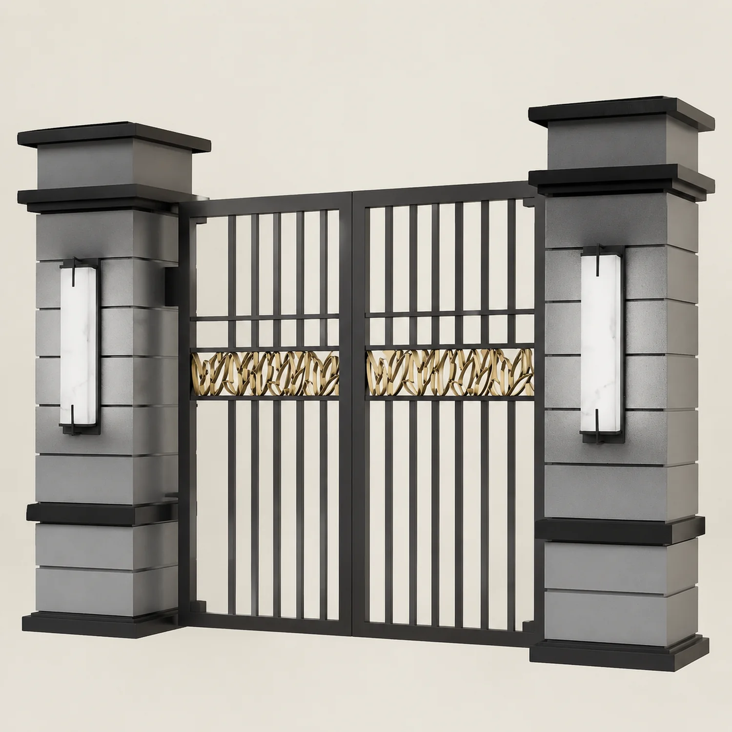 Resin Rectangular Waterproof LED Black Modern Outdoor Sconce Lighting - Lumpaz