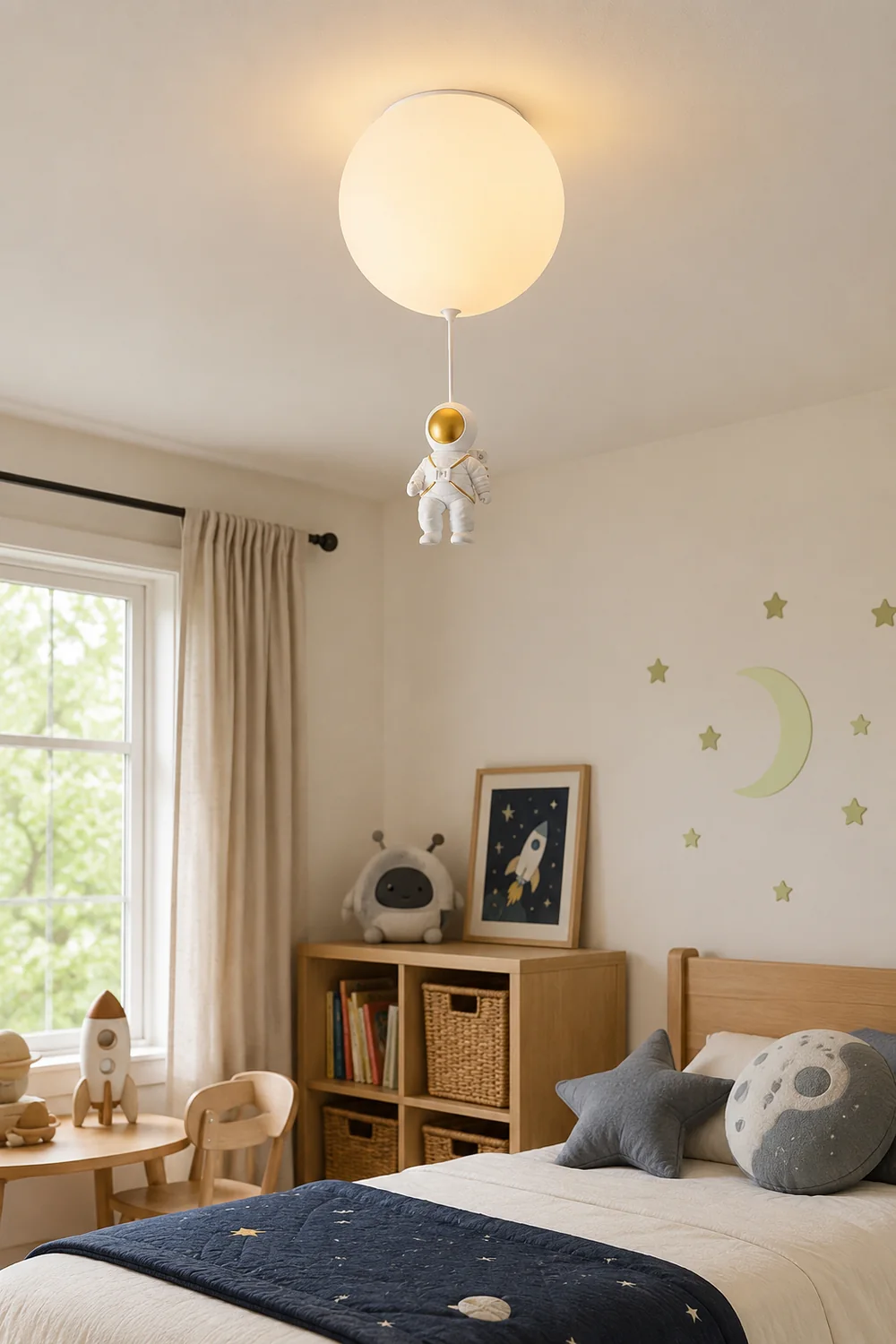 Fateh Astronaut Balloon Flush Mount Ceiling Light 8 Color Bedroom - Lumpaz