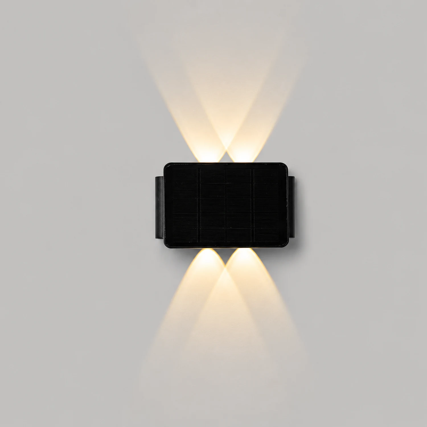 Up and Down Lighting LED Waterproof Black Modern Solar Wall Lights - Lumpaz