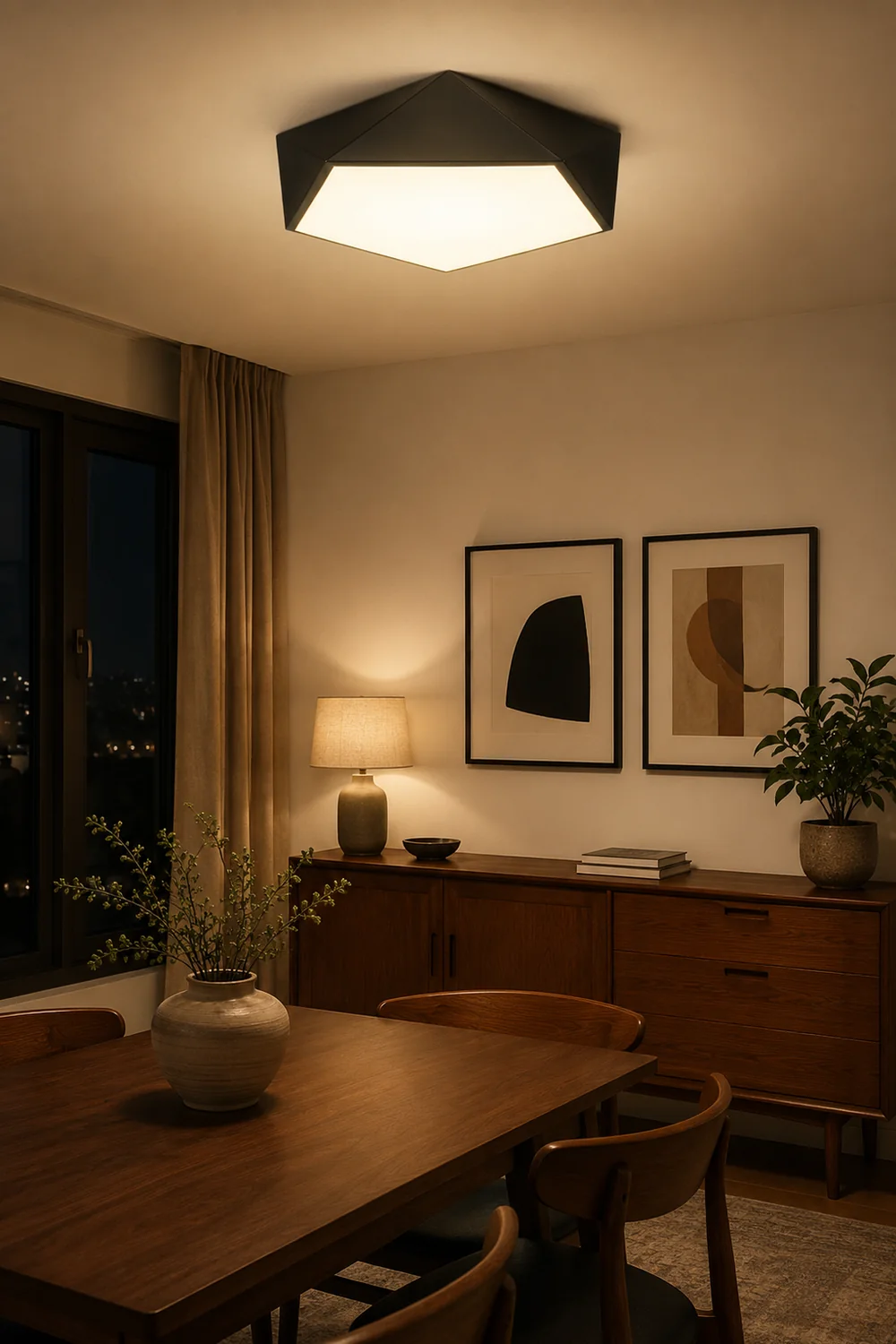 Quinn Modern Flush Mount Ceiling Light, DIA 40/55CM - Lumpaz