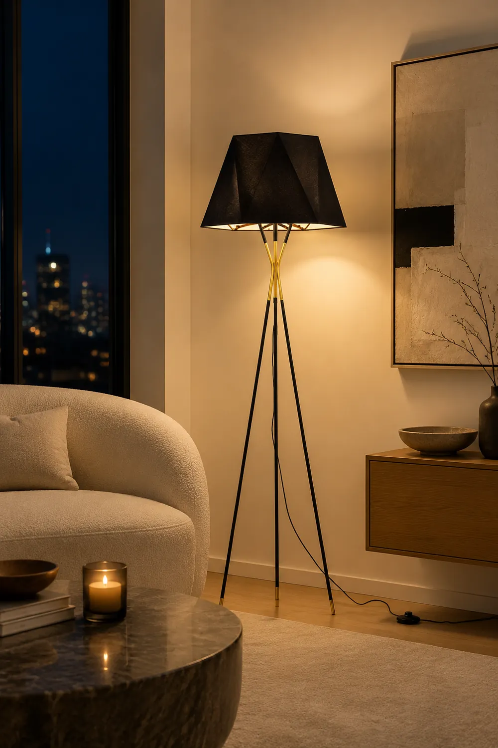Salgado Minimalist Tripod Floor Lamp - Lumpaz