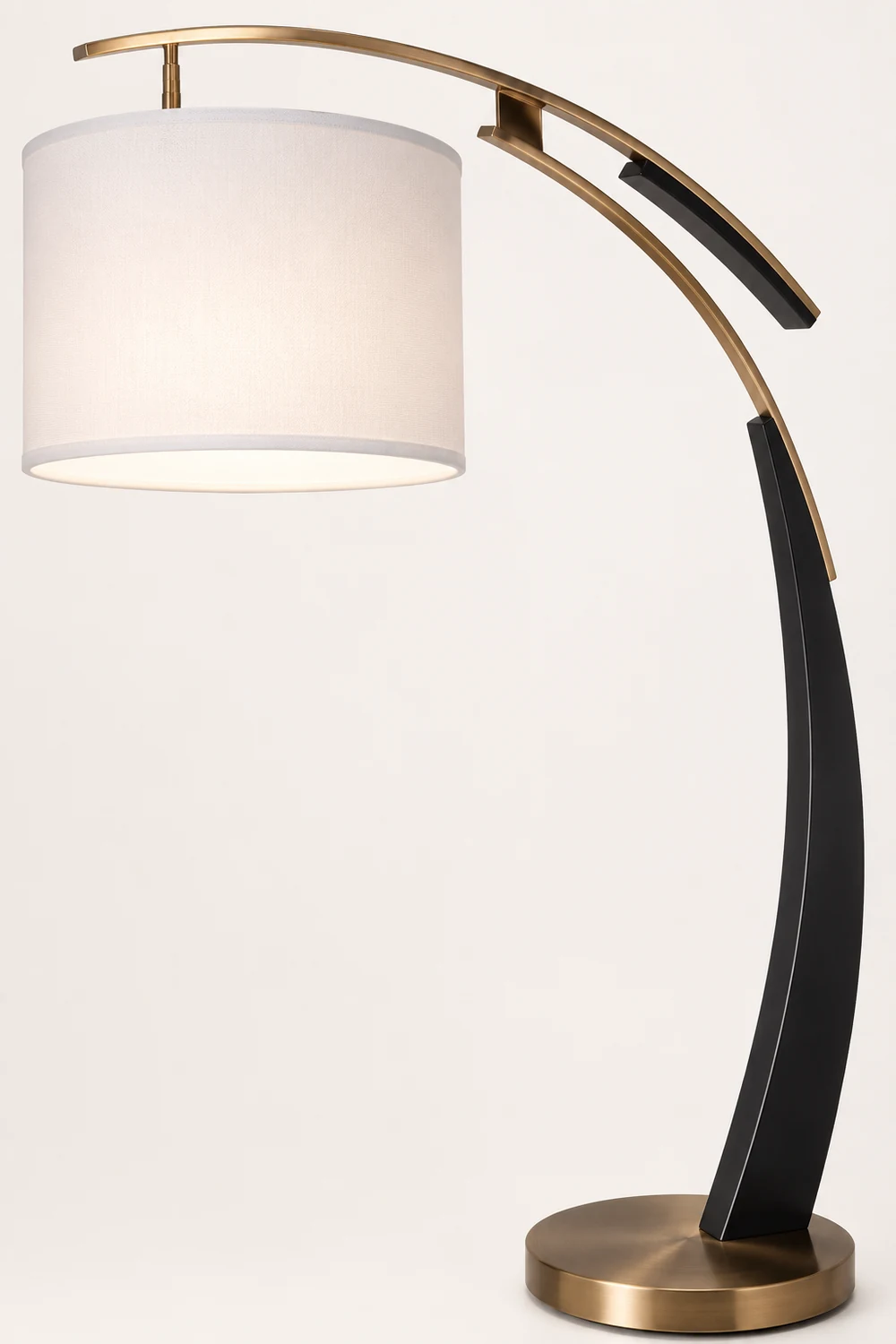 Salgado Floor Lamp 3 Color Temperature Switchable, Artificial Fabric/Metal - Lumpaz