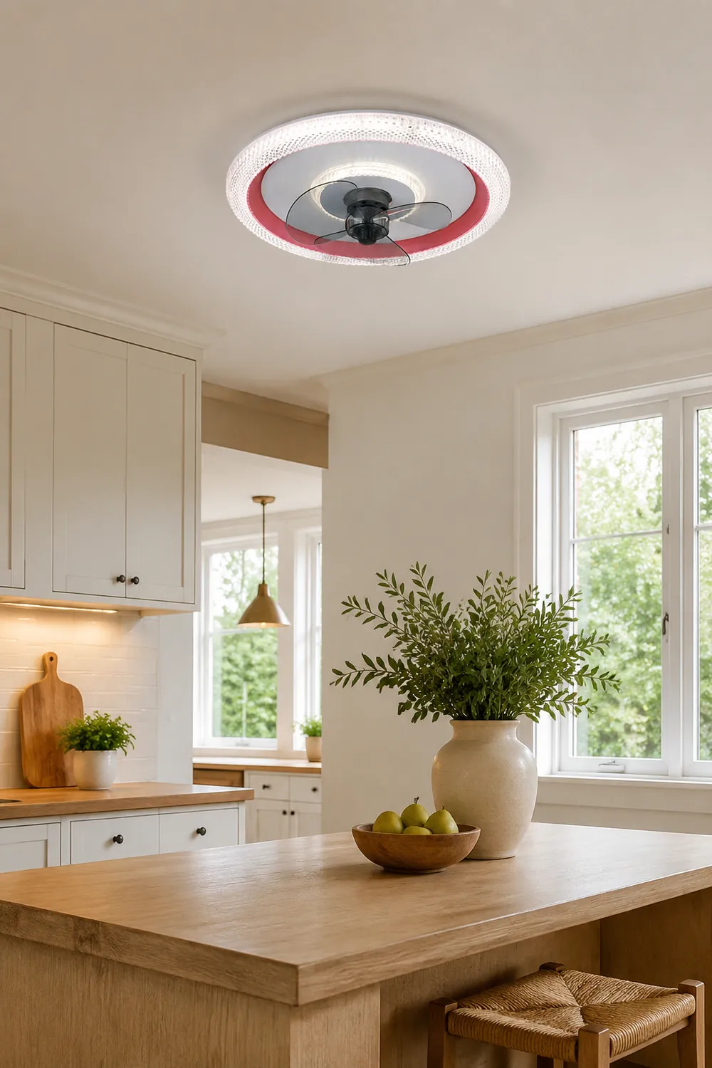 Kirsten 3-Blade Ceiling Fan with Light, 3 Color, DIA 20 " - Lumpaz