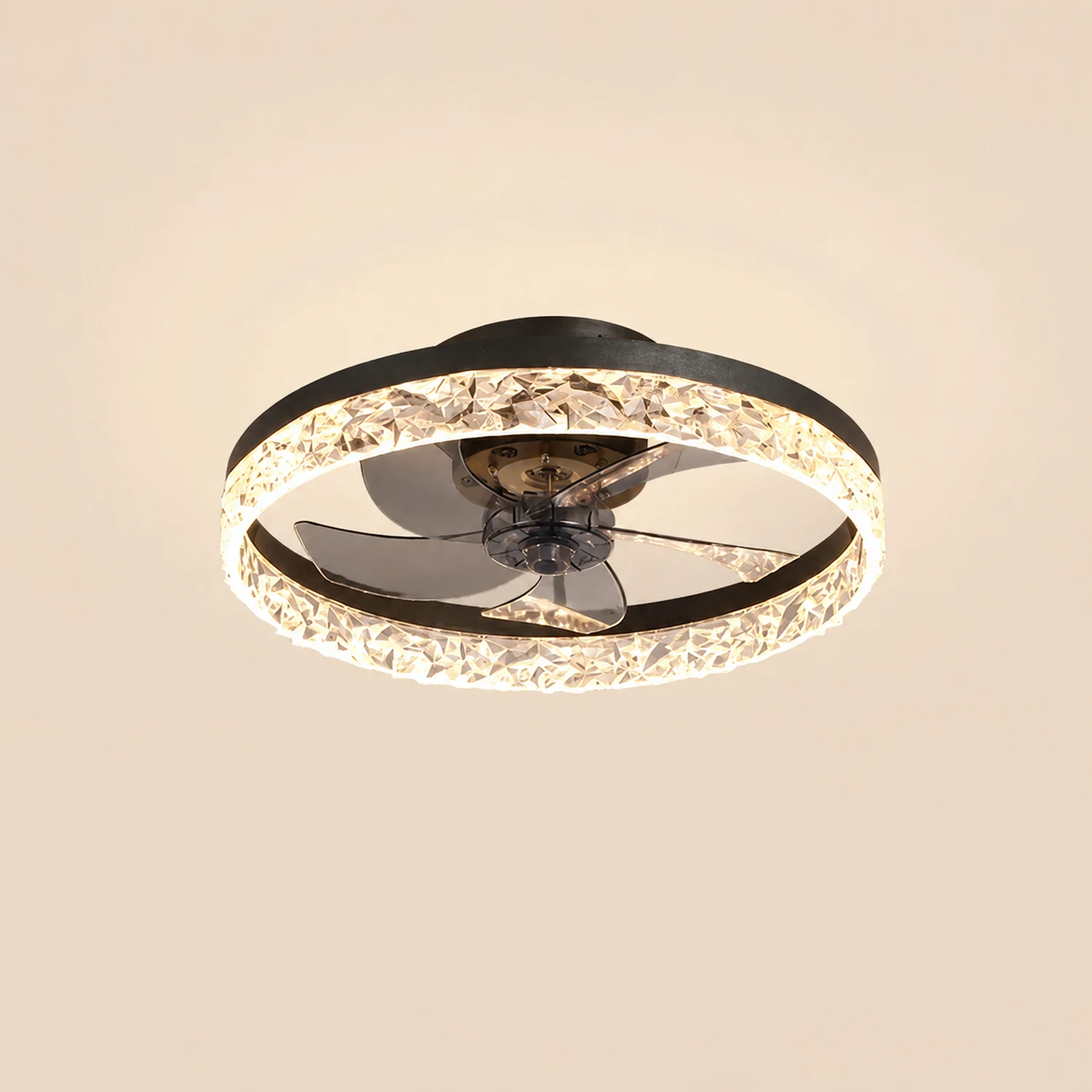Kirsten 1-Light Ceiling Fan with Light, 4 Color, 19.5" - Lumpaz
