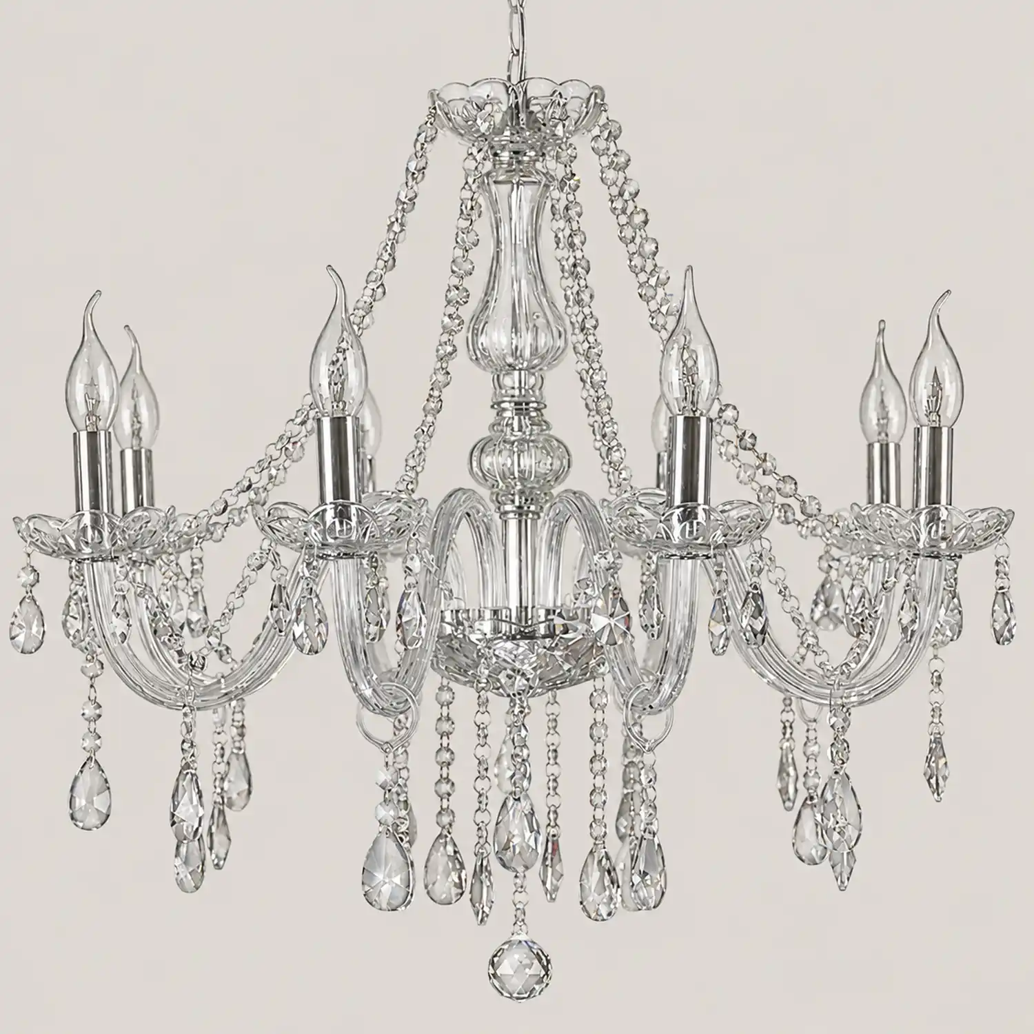 Silva Luxury Candlestick Crystal Chandelier, Clear - Lumpaz