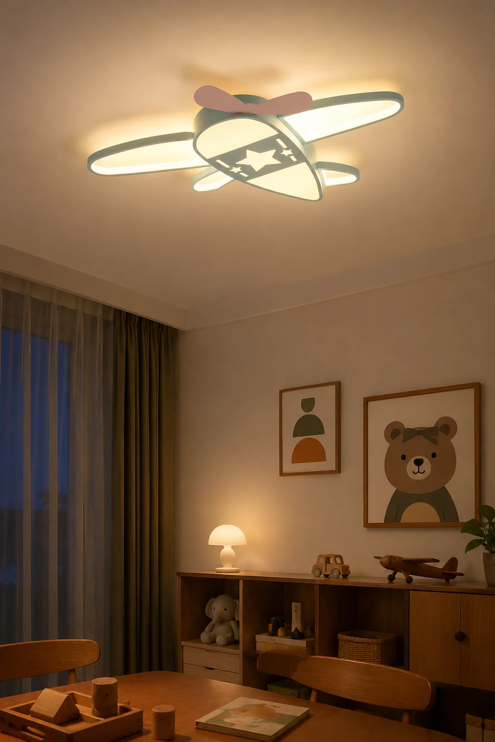 Morandi Modern Airplane Shaped Flush Mount Ceiling Light - Lumpaz