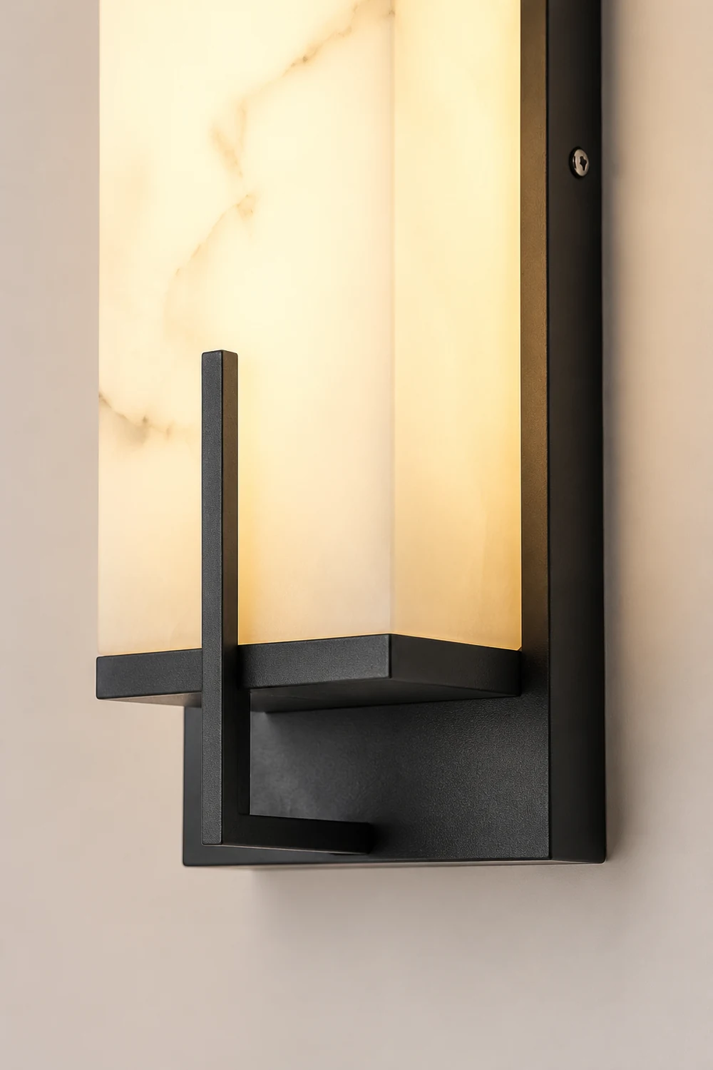 Resin Rectangular Waterproof LED Black Modern Outdoor Sconce Lighting - Lumpaz