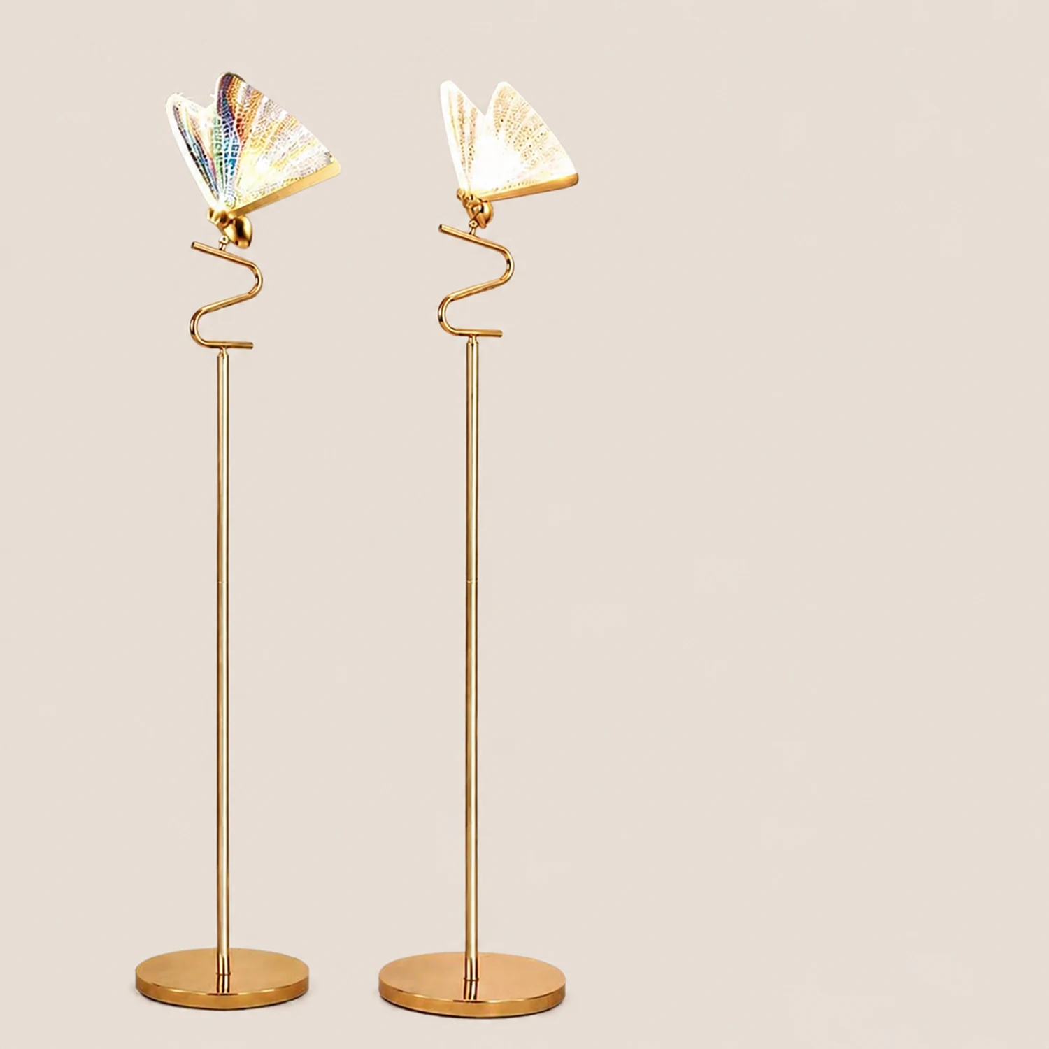 Kady Modern Butterfly Floor/Table Lamp, Living Room/Bedroom - Lumpaz