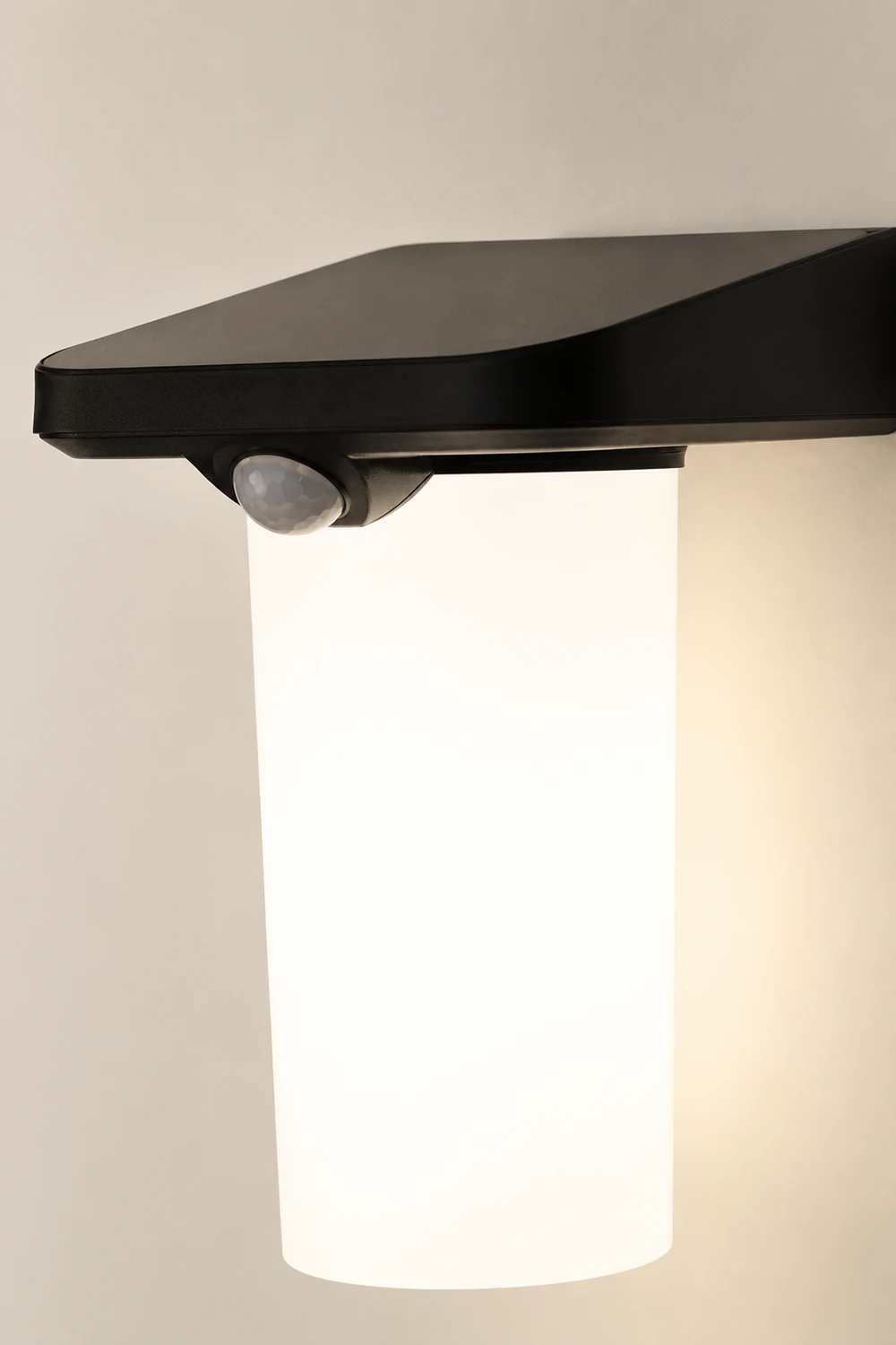 Modern LED Black Outdoor Solar Wall Lights with Motion Sensor - Lumpaz