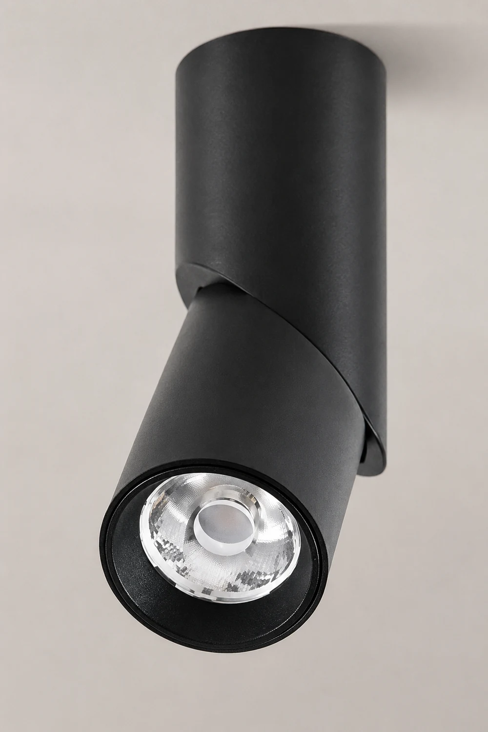 Vovak LED Rotating Flush Mount Spotlight, Black/White - Lumpaz