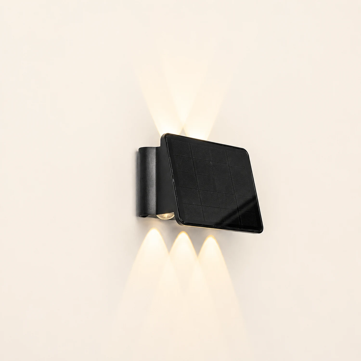Up and Down Lighting LED Waterproof Black Modern Solar Wall Lights - Lumpaz