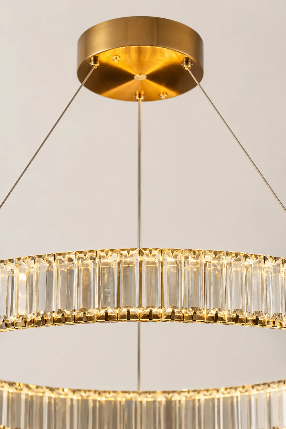 Marilyn Elegant Round Crystal Chandelier, Clear - Lumpaz