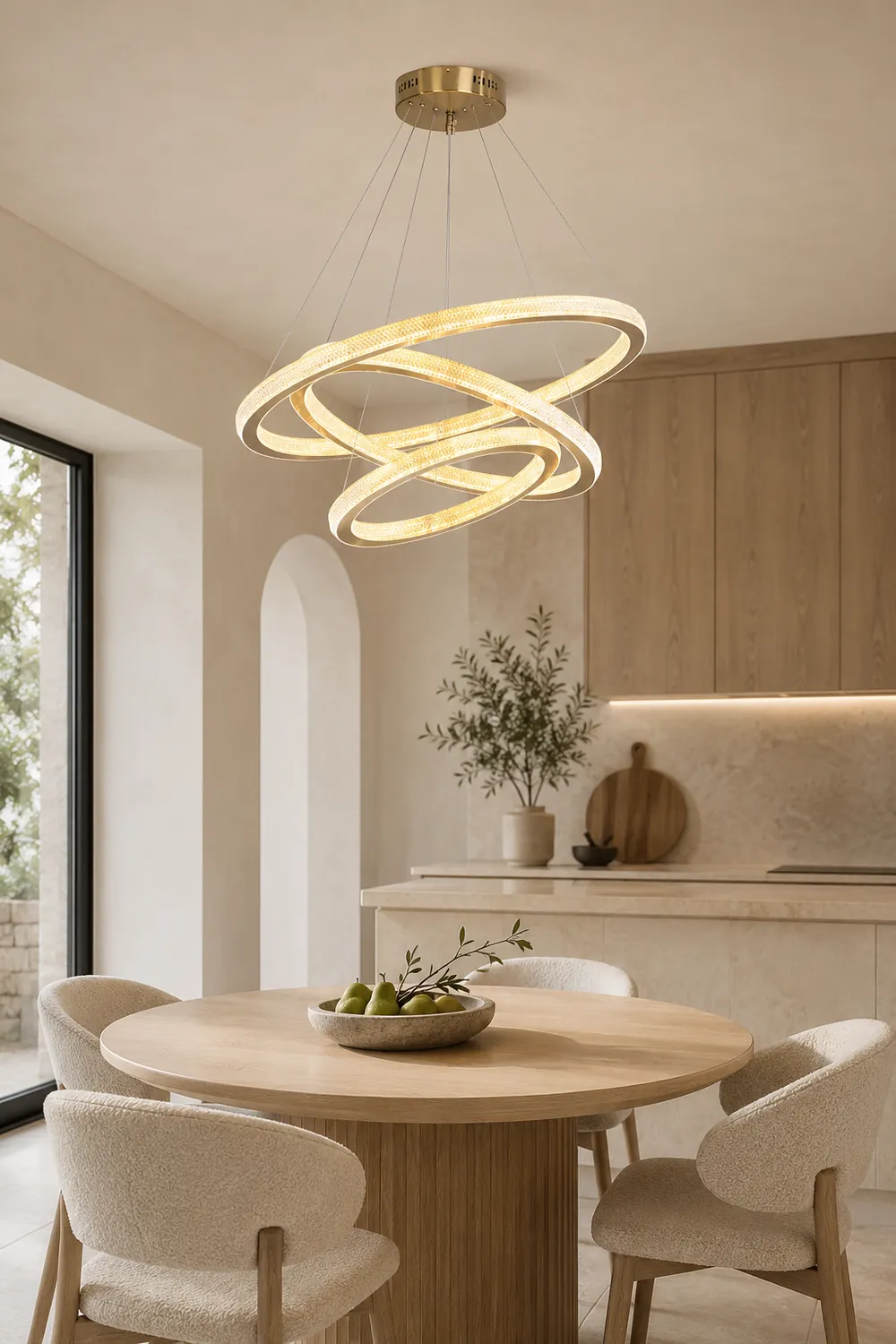 Kirsten Contemporary Gold Luxury Ring Pendant Light - Lumpaz