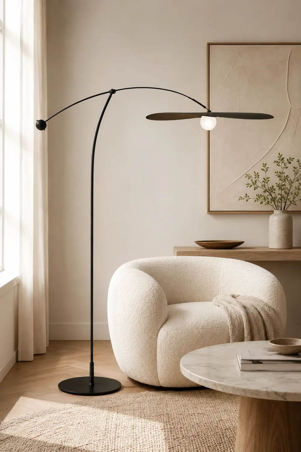 Carins Modern Bowl Linear Metal Glass Floor Lamp,Black /Gold - Lumpaz