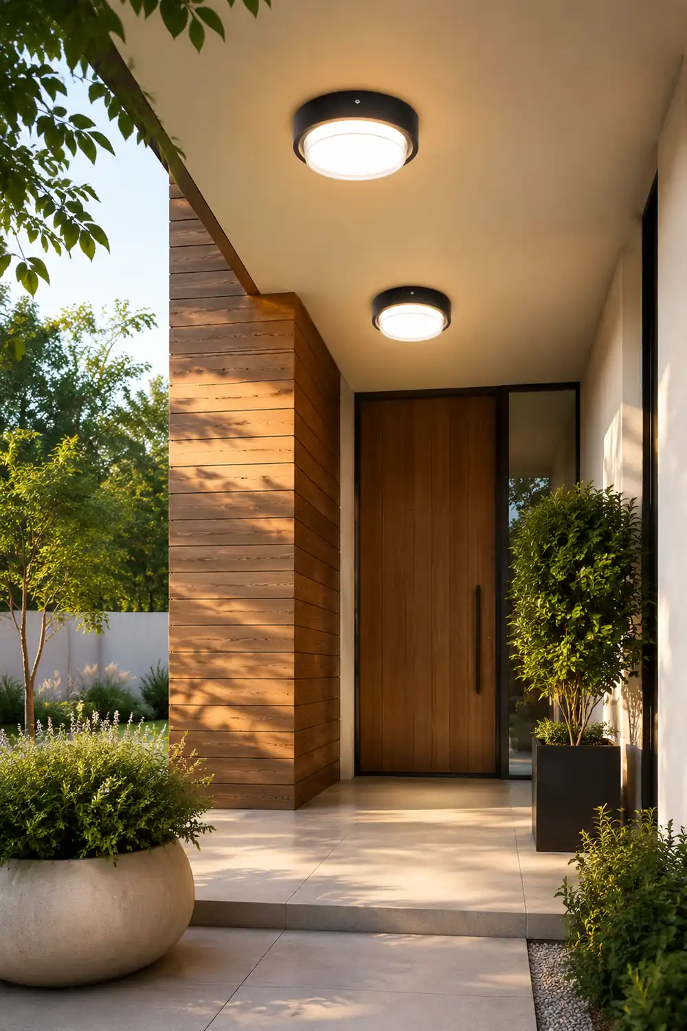 Orr Modern Flush Mount Ceiling Light, Metal/Acrylic, Square/Round, Black/Brown - Lumpaz