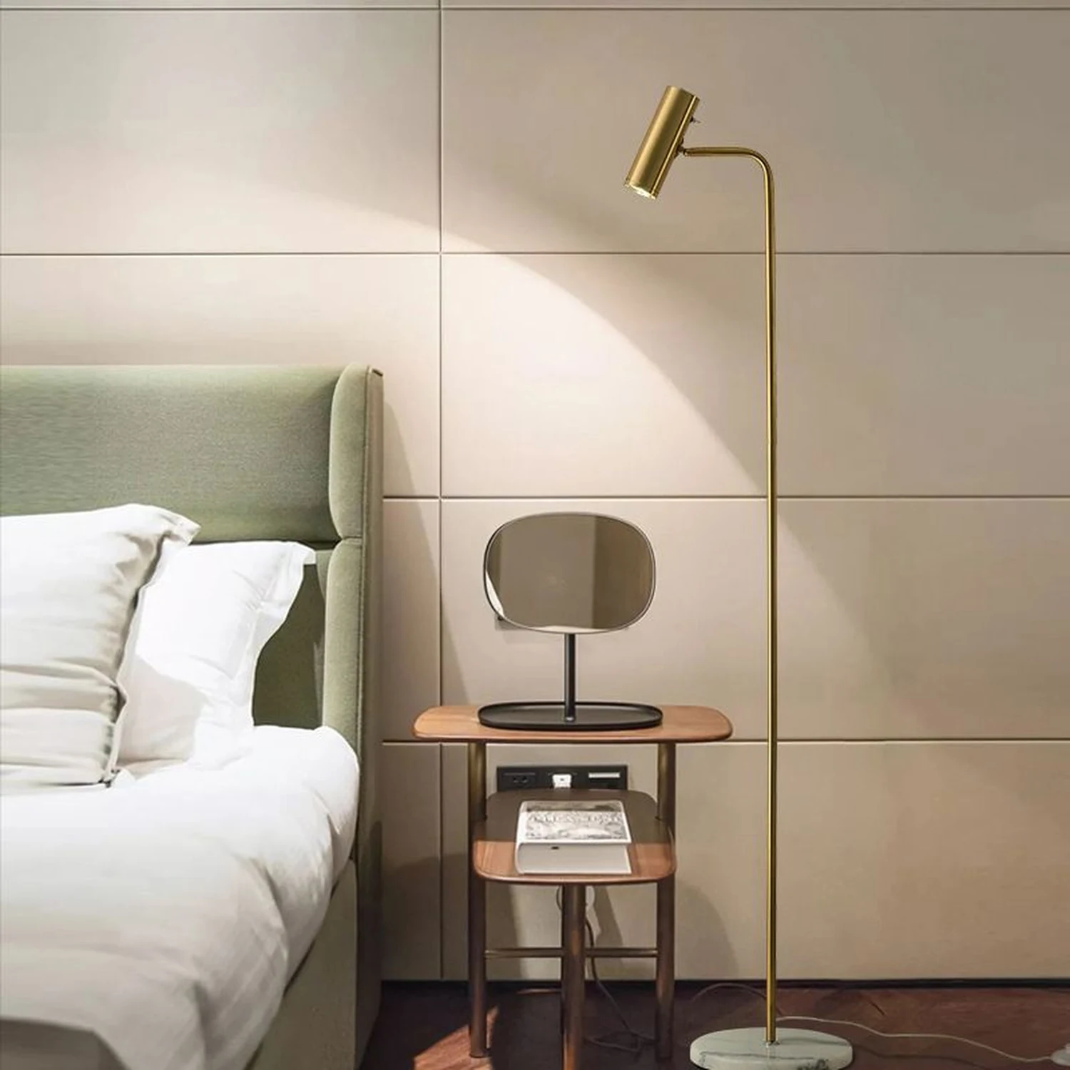 Freja Floor Lamp Vertical Modern/Minimalist, Metal, Multi-Color, Bedroom - Lumpaz