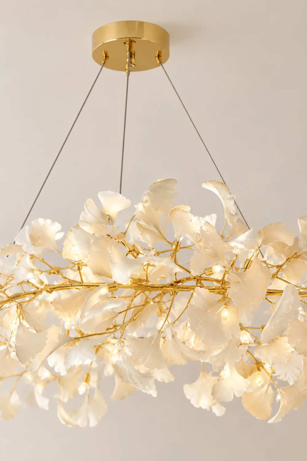 Ophelia Modern Gold Metal/Acrylic Art Deco Chandelier Living Room - Lumpaz