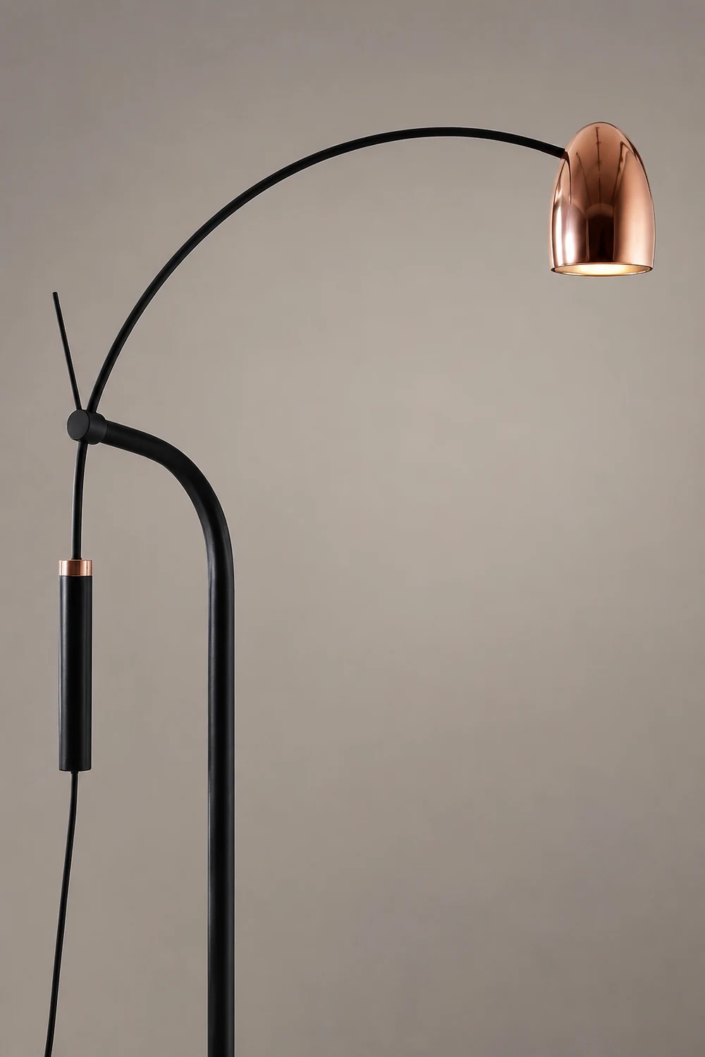 Cooley Artistic Minimalist Arc Floor Lamp, Rose Gold - Lumpaz