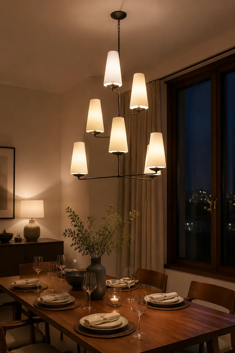 Alessio Design LED Chandeliers White Black Metall Bedroom Kitchen - Lumpaz