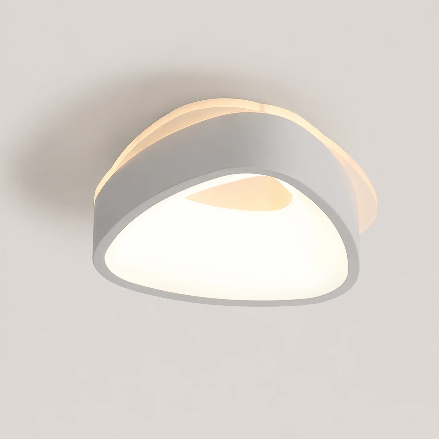 Quinn Minimalist Hollow LED Flush Mount Ceiling Light, Round/Square - Lumpaz