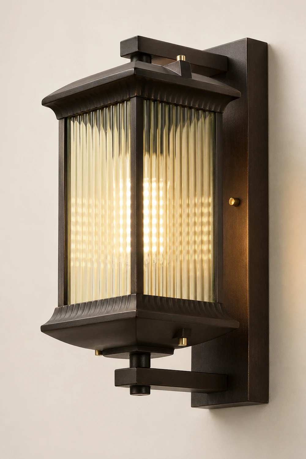 Outdoor Waterproof Creative Glass Shade Brown Retro Exterior Wall Lights复制 - Lumpaz