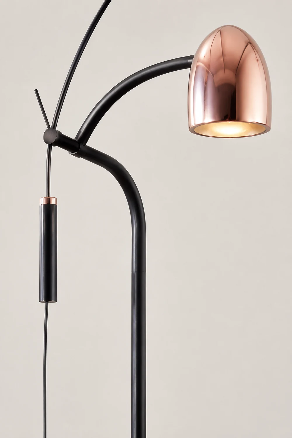 Cooley Artistic Minimalist Arc Floor Lamp, Rose Gold - Lumpaz