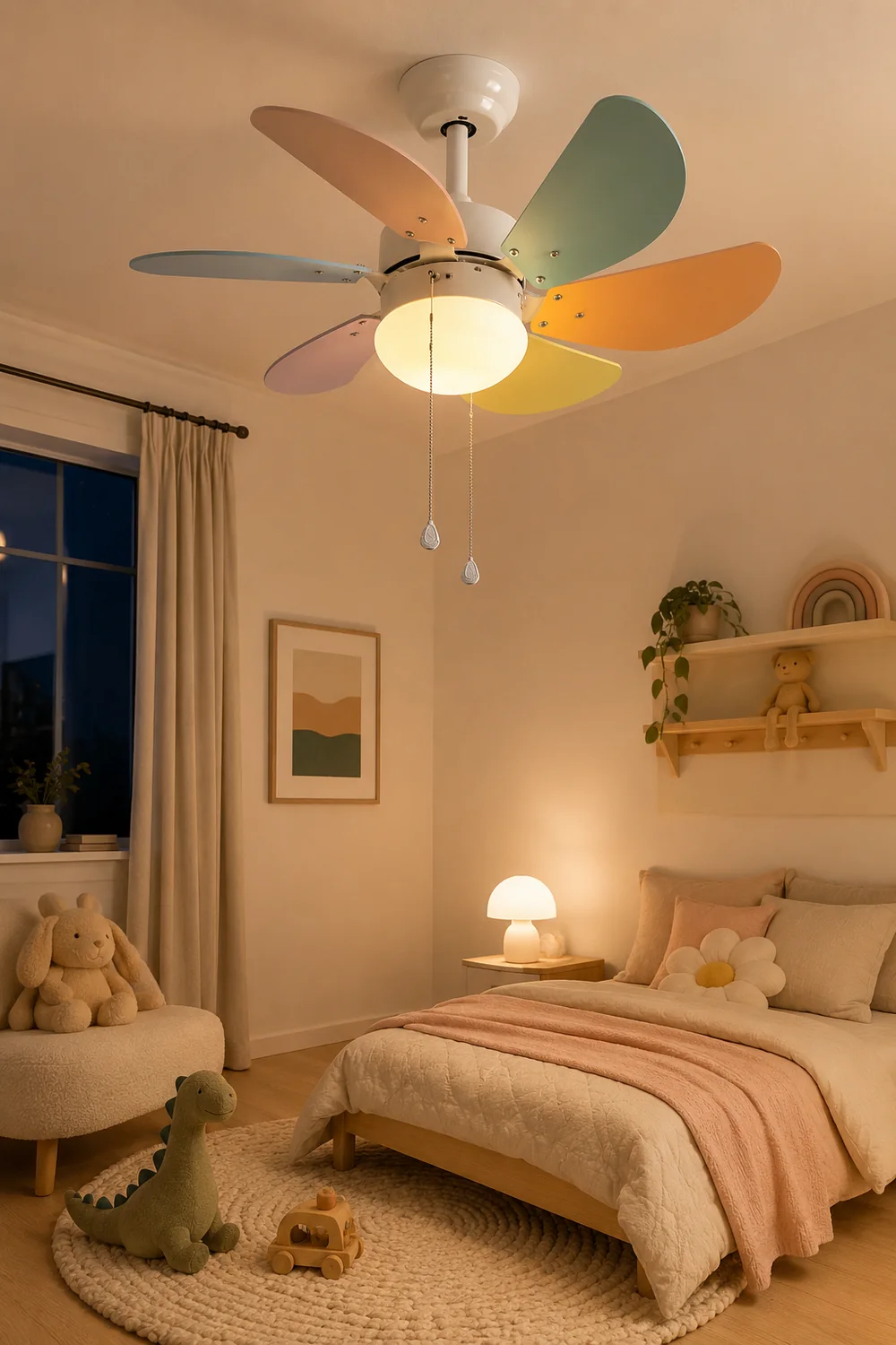 Morandi Colorful 5-Blade Ceiling Fan Light, DIA42.13'' - Lumpaz