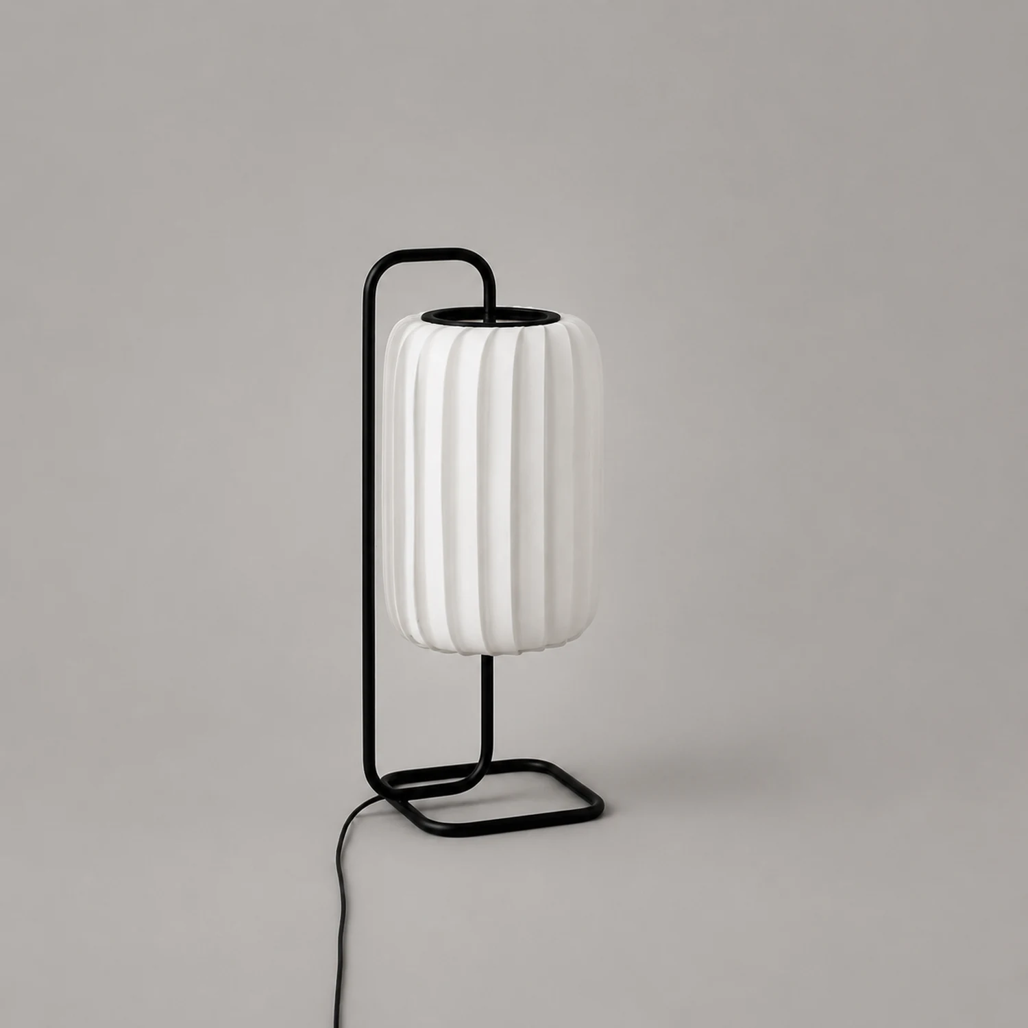 Renée Minimalist Column Fabric Metal Floor Lamp, Bedroom - Lumpaz