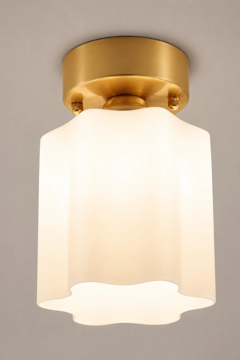 Sanna Retro Metal Flush Mount Ceiling Light Brass - Lumpaz