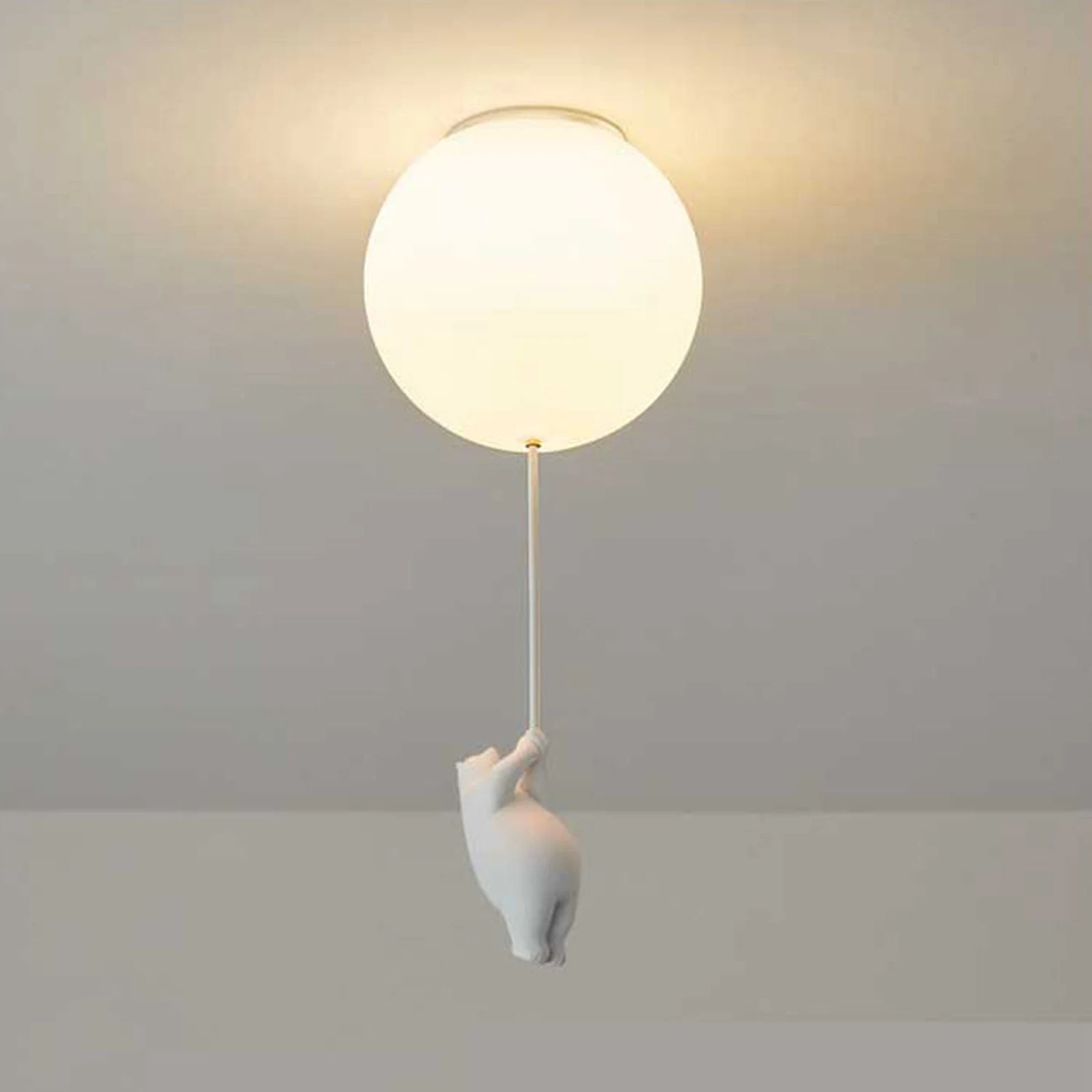 Fateh Bear Balloon LED Flush Mount Ceiling Light 3 Style White - Lumpaz
