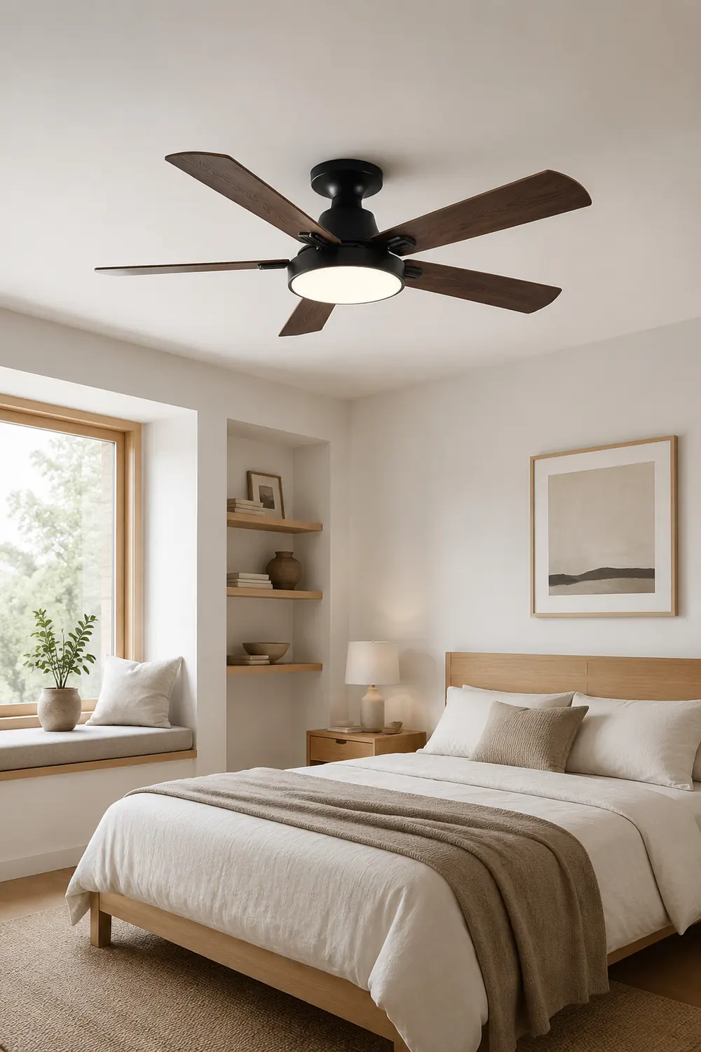 Walters 5-Blade Ceiling Fan with Light, 3 Color, DIA42.1''/51.9'' - Lumpaz