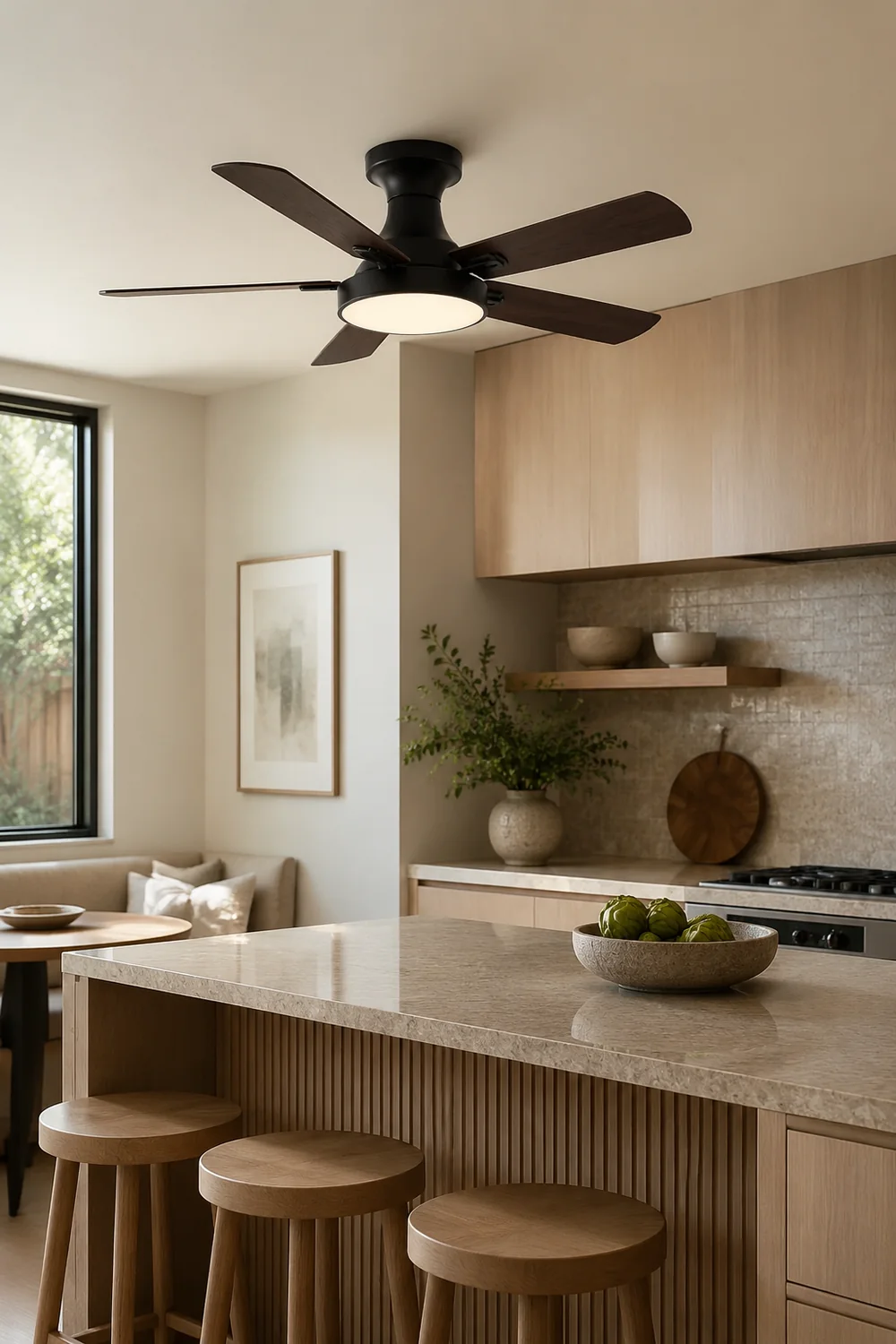 Walters 5-Blade Ceiling Fan with Light, 3 Color, DIA42.1''/51.9'' - Lumpaz