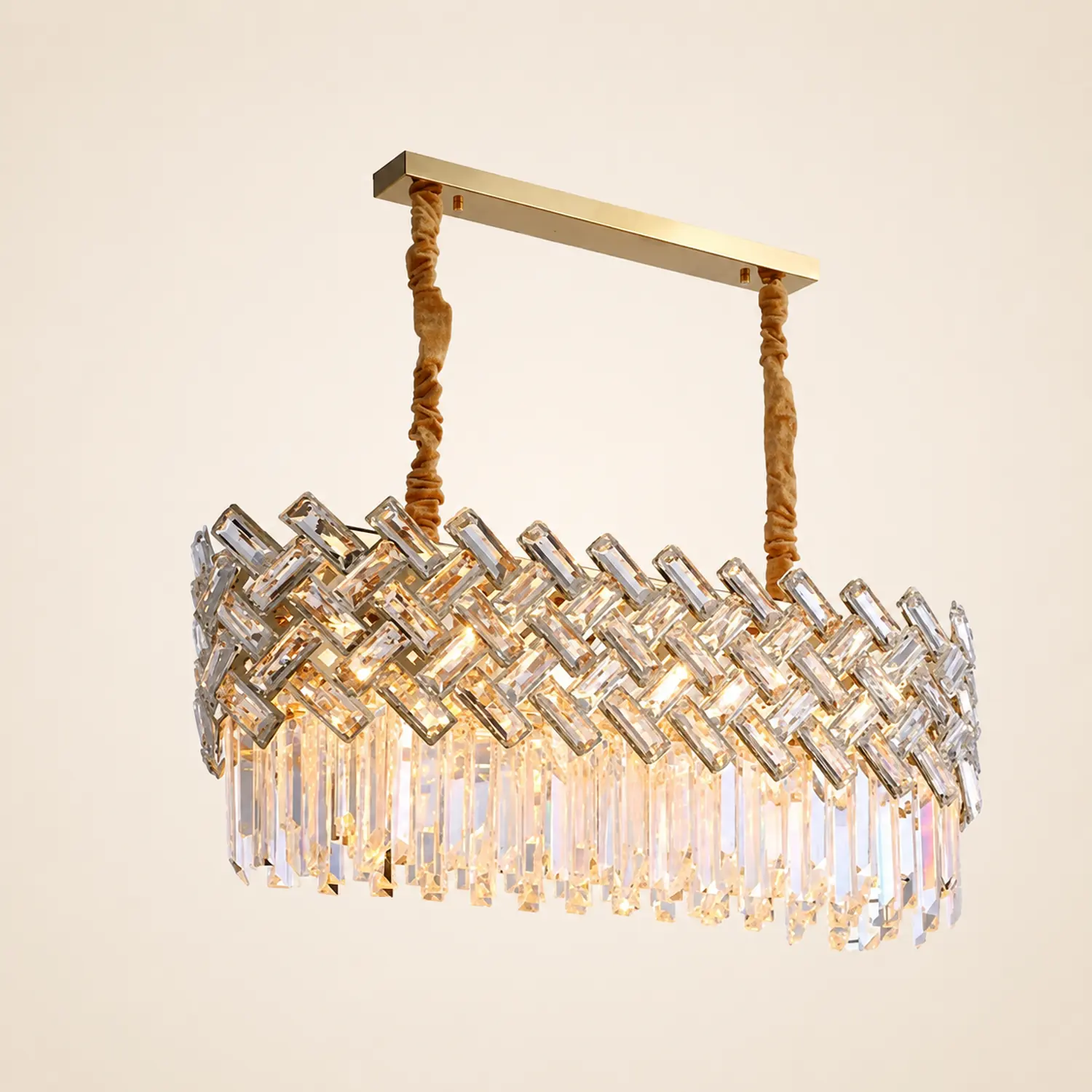Marilyn Luxury Gold Chandelier, Crystal & Metal - Lumpaz