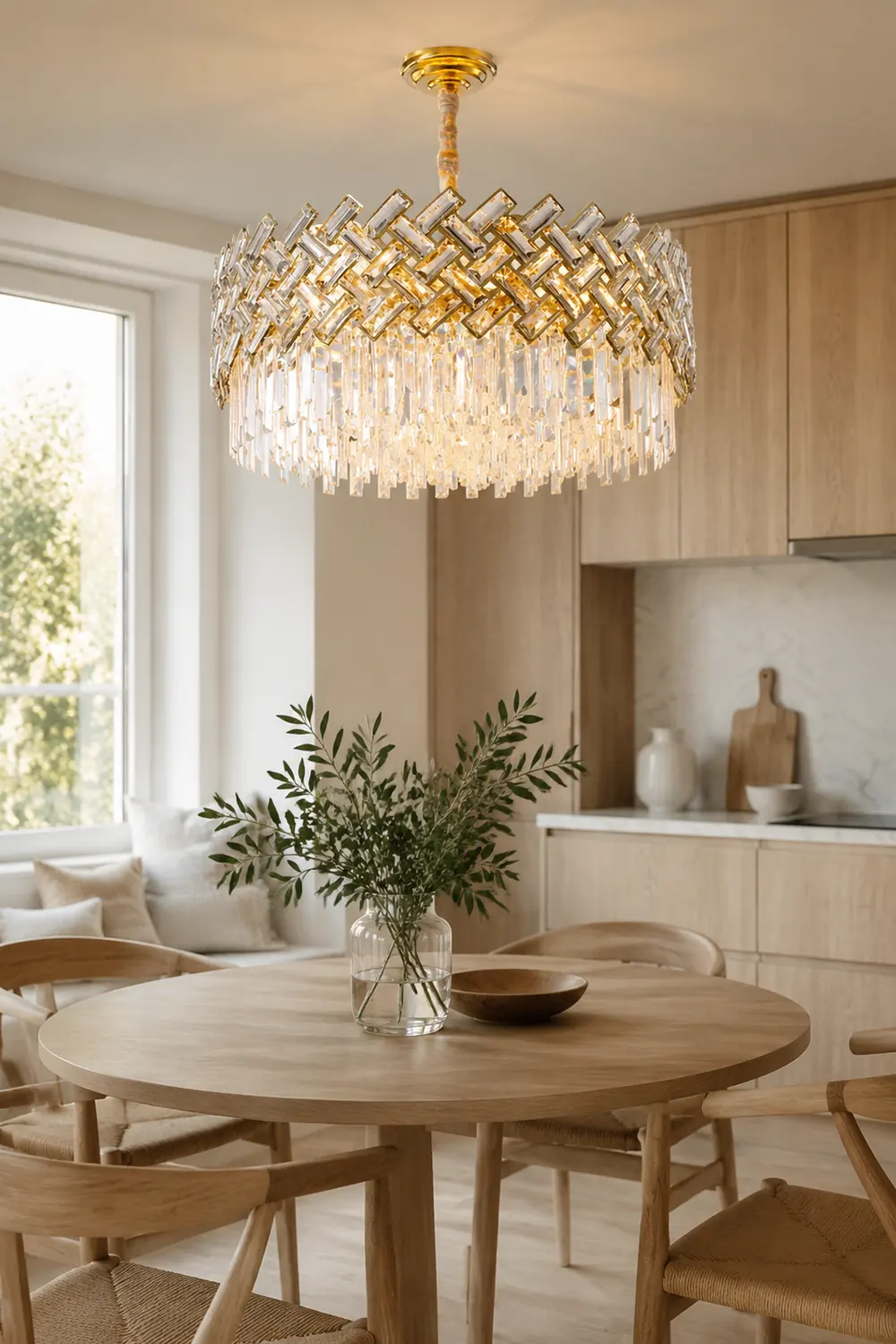 Marilyn Luxury Gold Chandelier, Crystal & Metal - Lumpaz