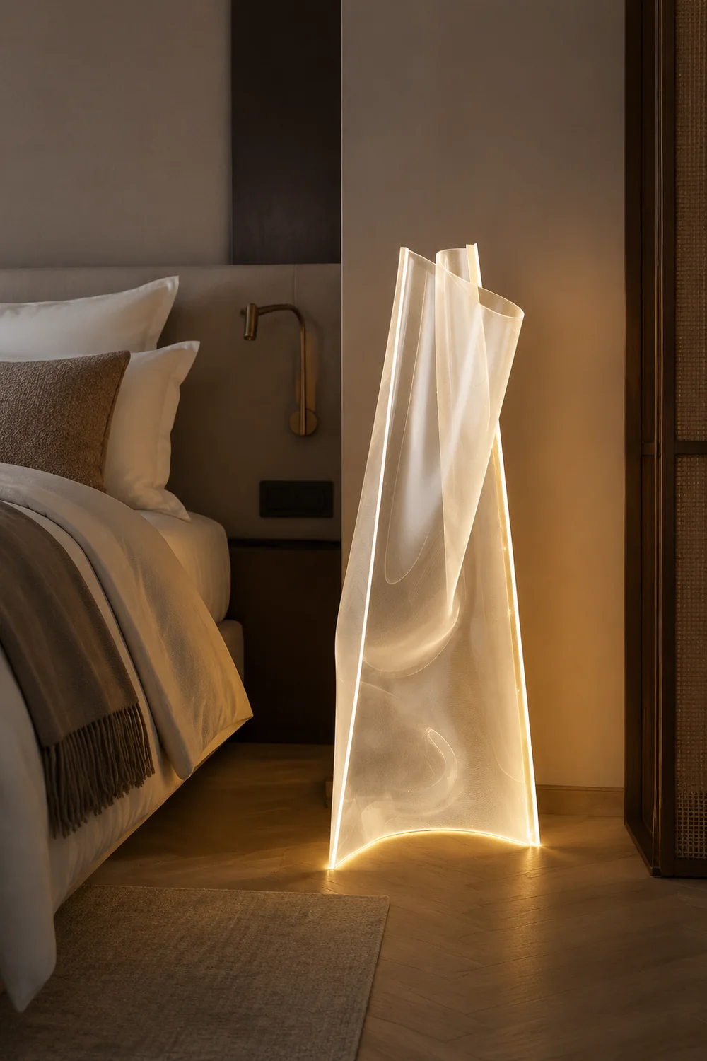 Salgado Modern LED Floor Lamp Metal/Acrylic Living Room/Bedroom - Lumpaz