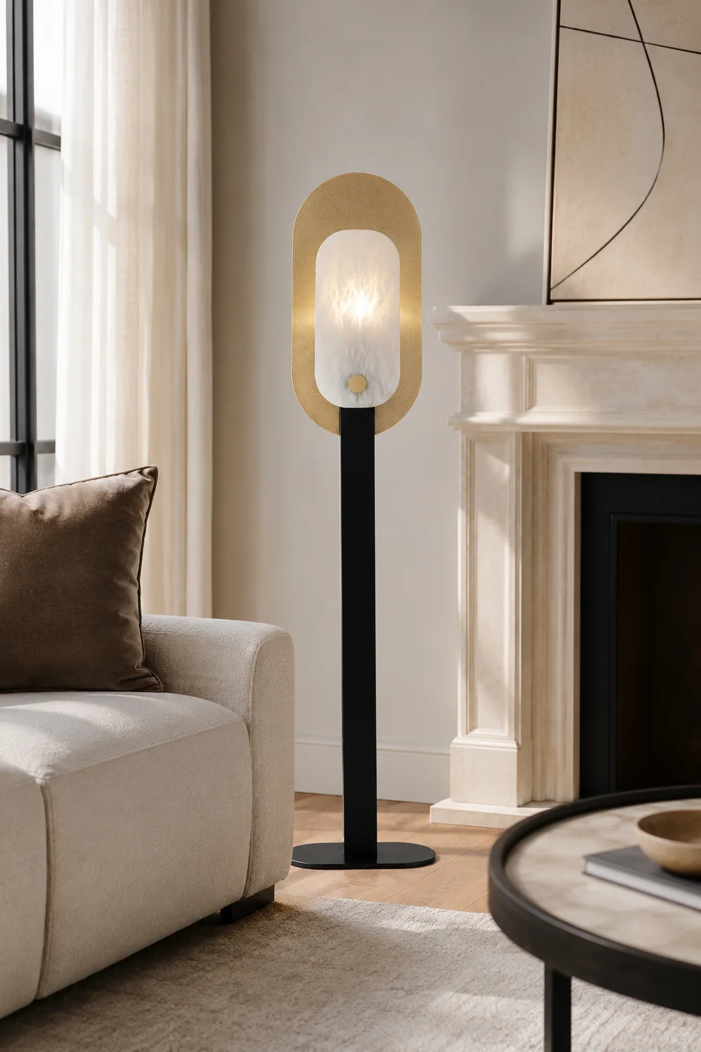 Cooley Nordic LED Floor Lamp, Metal&Marble - Lumpaz