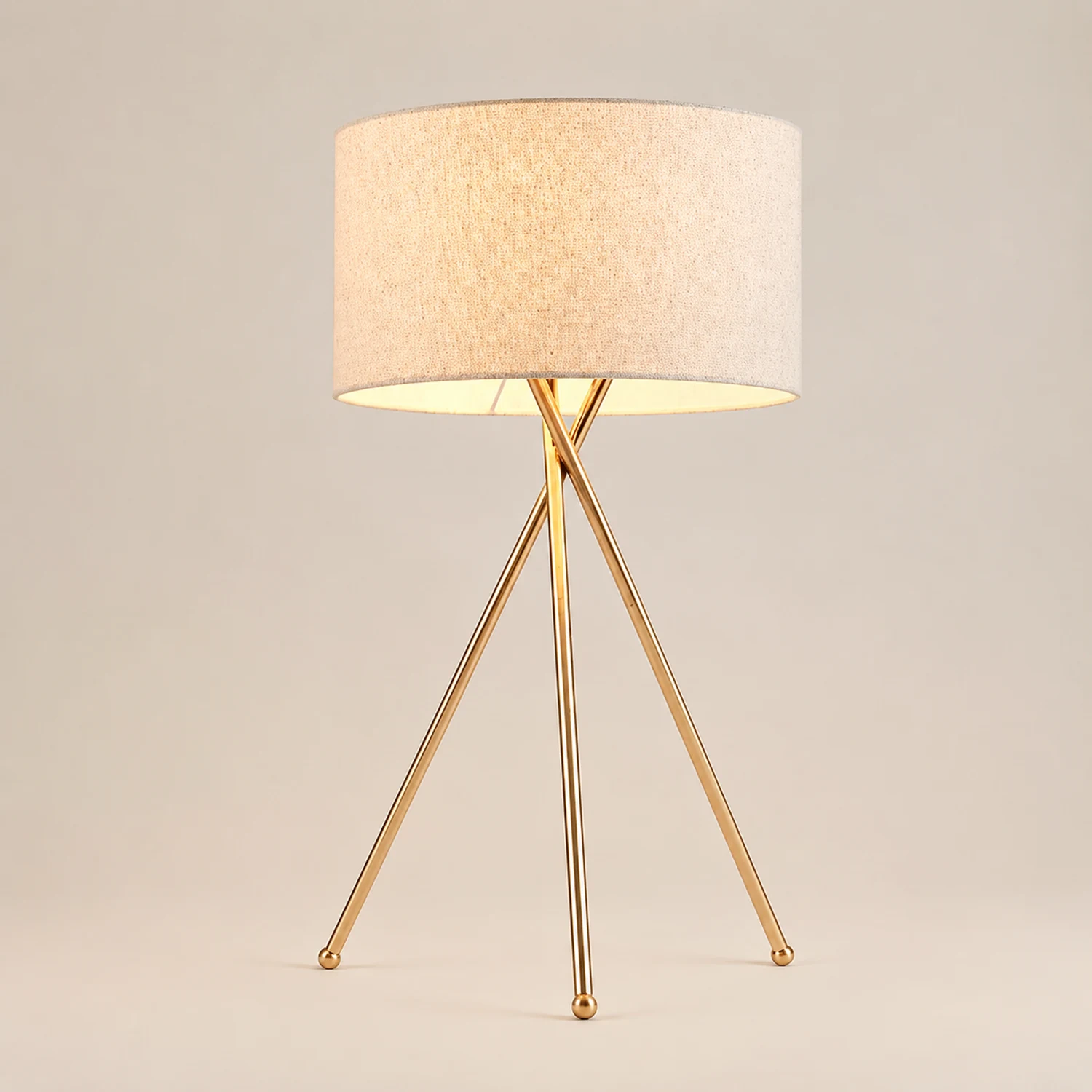 Baines Modern Tripod Floor & Table Lamp, Fabric - Lumpaz