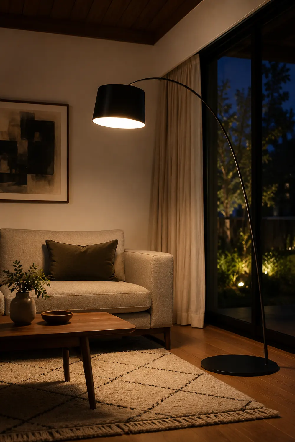 Eryn Modern Floor Lamp Metal/ Black/White/Red/Blue Bedroom - Lumpaz