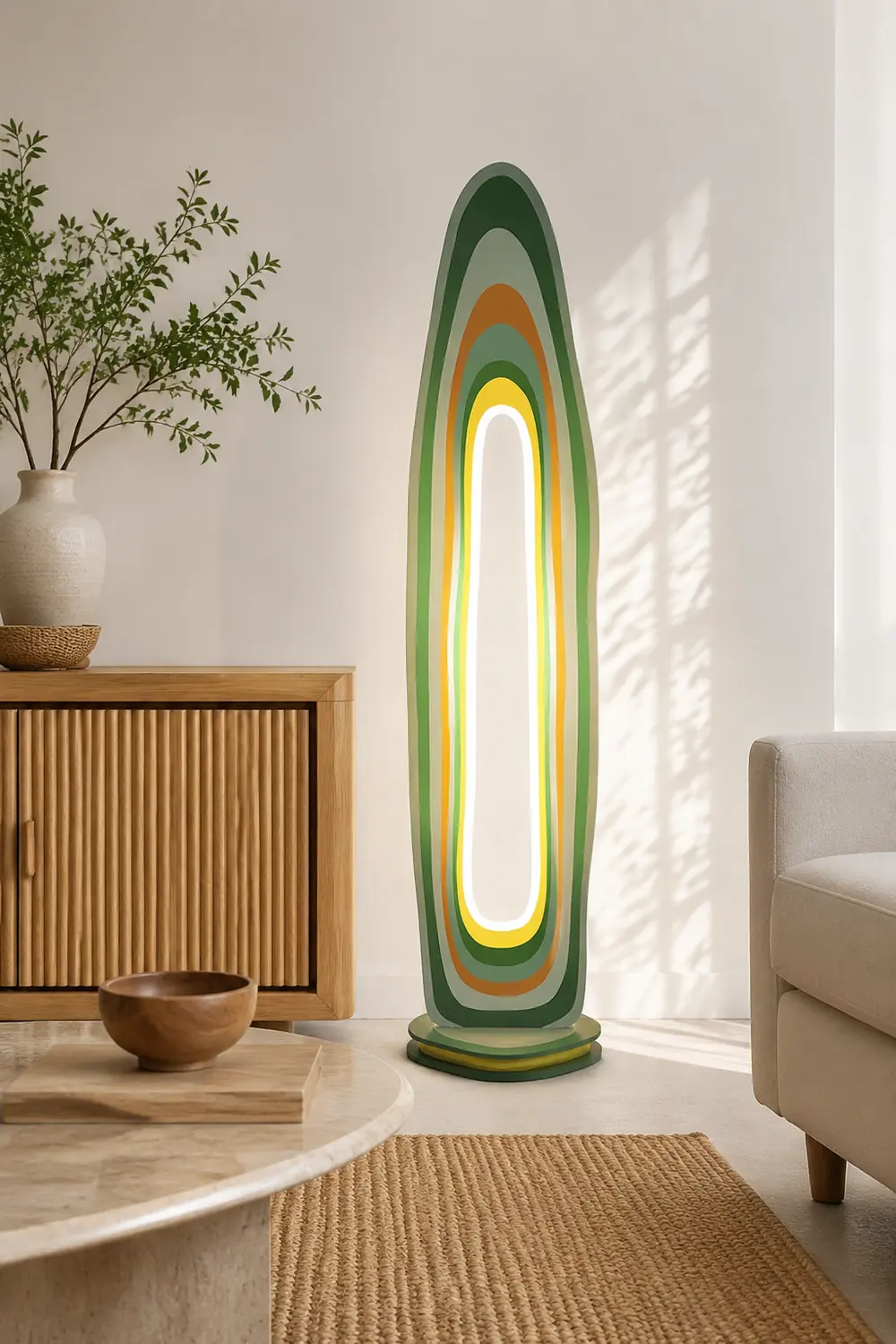 Salgado Floor Lamp Postmodern/Artistic, Acrylic, Multicolor, Bedroom - Lumpaz