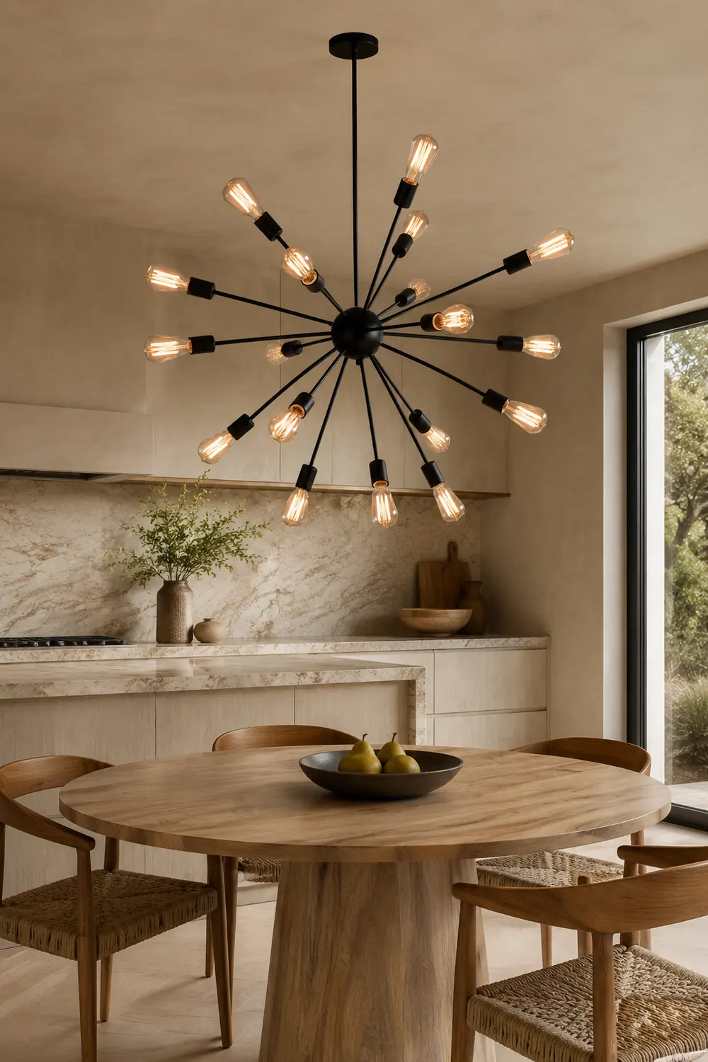 Alessio Industrial Chandelier Black Restaurant Dining Room Metal - Lumpaz