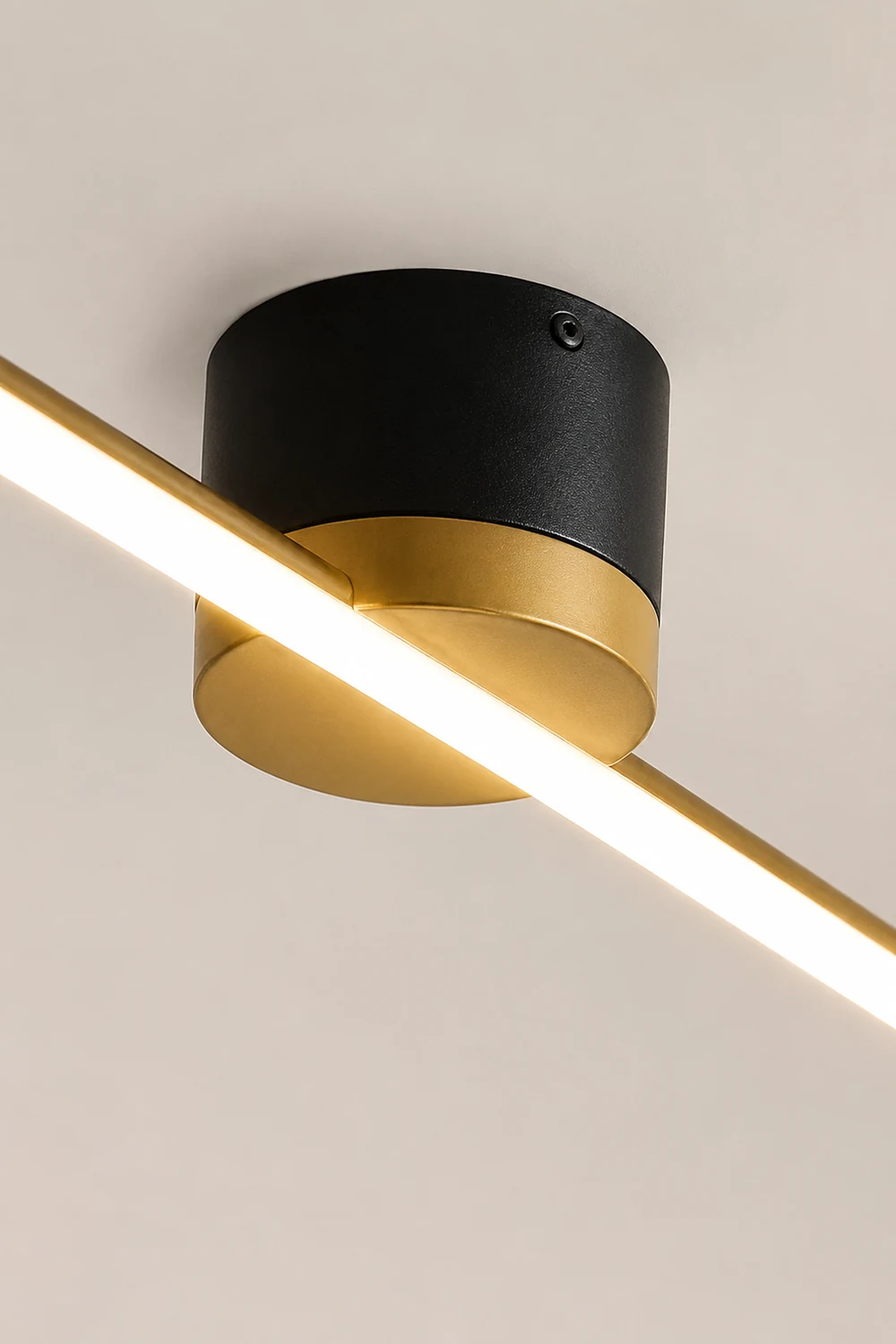 Edge Linear Flush Mount Ceiling Light Black/White - Lumpaz