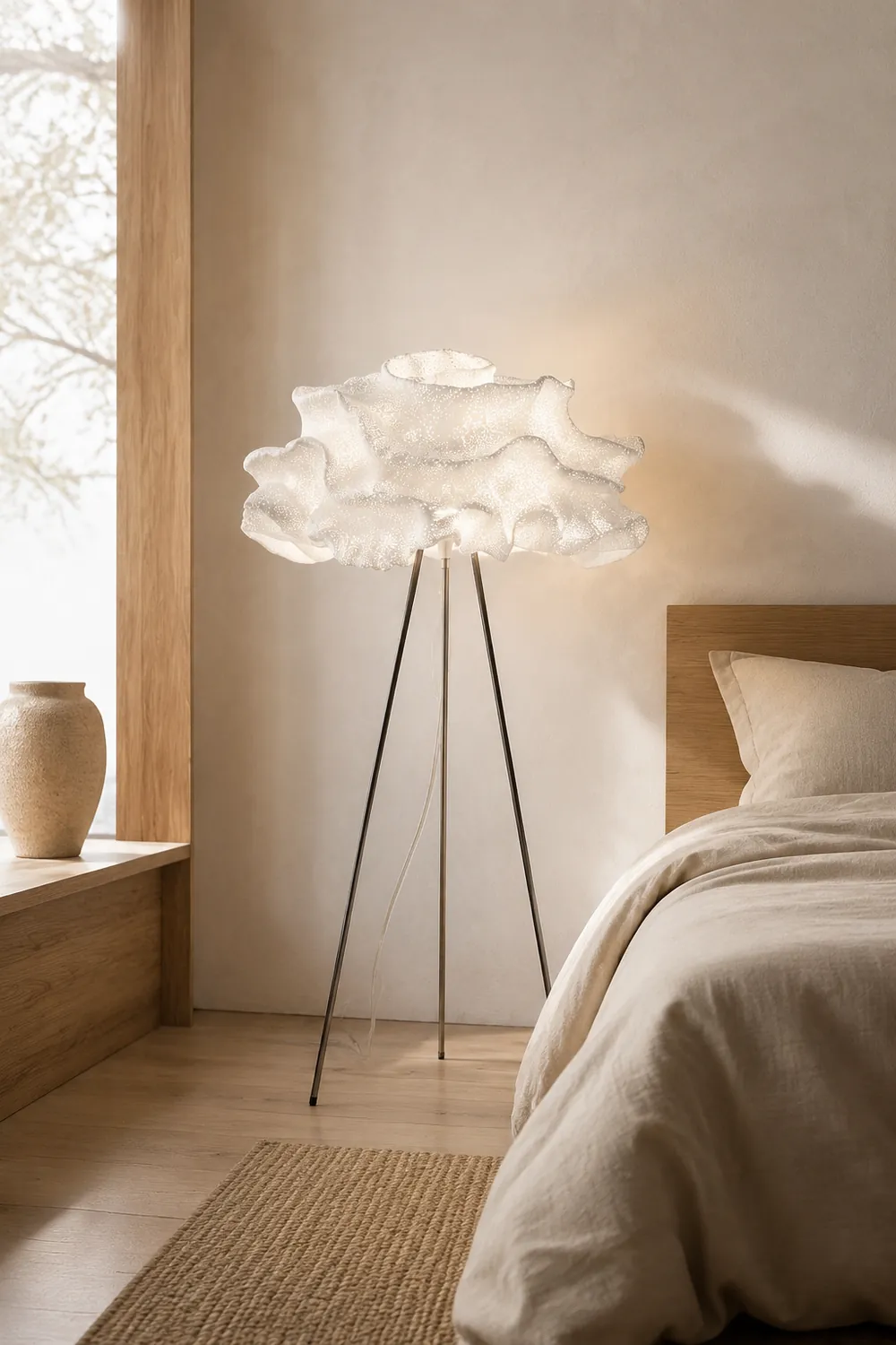 Renée Artistic Cloud Floor Lamp, White, Living Room/Bedroom - Lumpaz