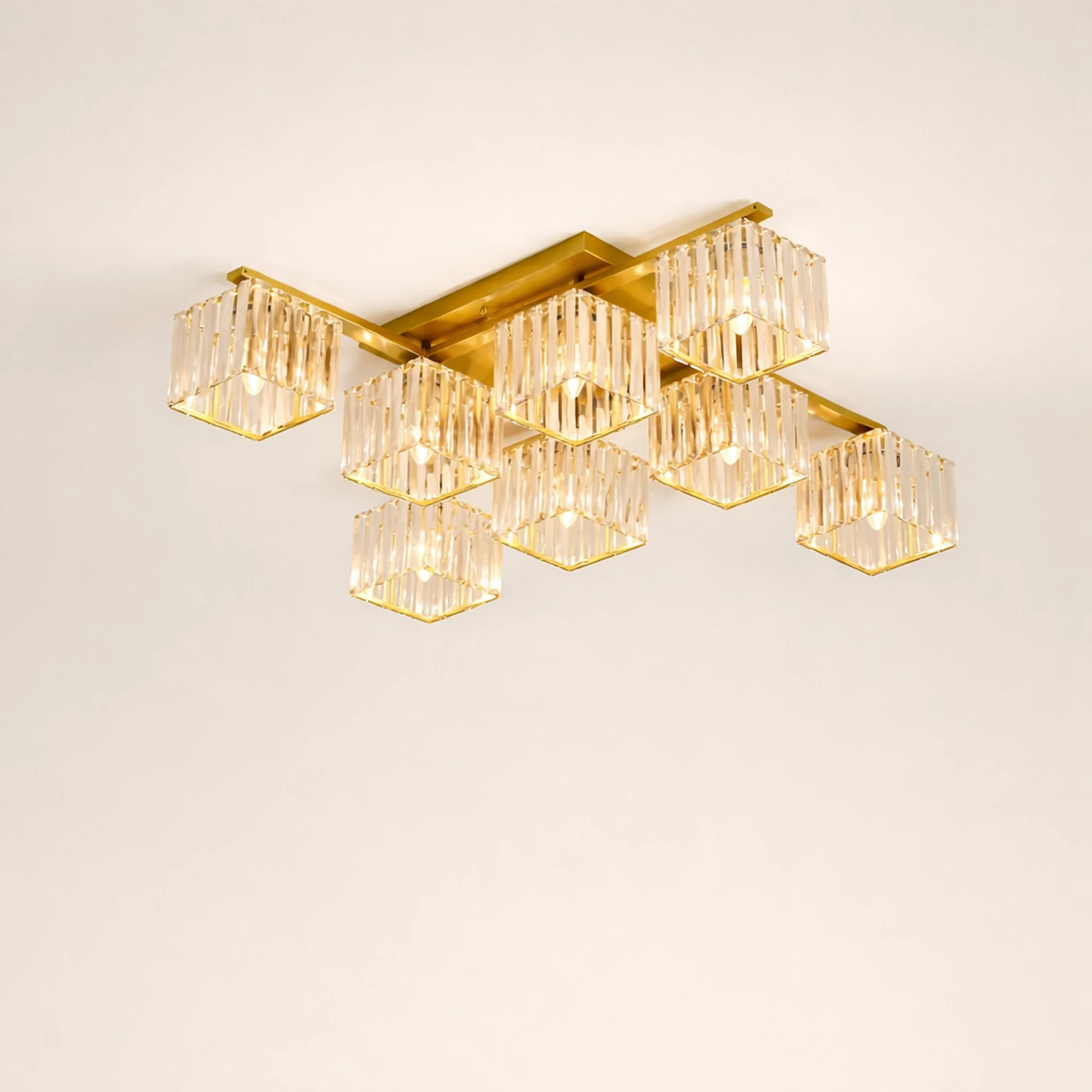 Kristy Modern Flush Mount Ceiling Light, Black/Gold - Lumpaz