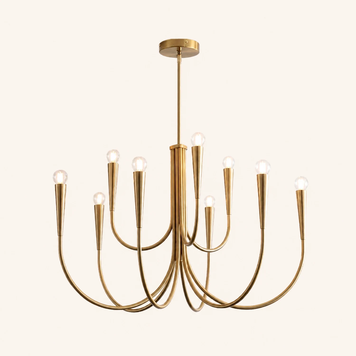 Hailie Modern Minimalist Chandelier Dinning Room, Black/Gold - Lumpaz