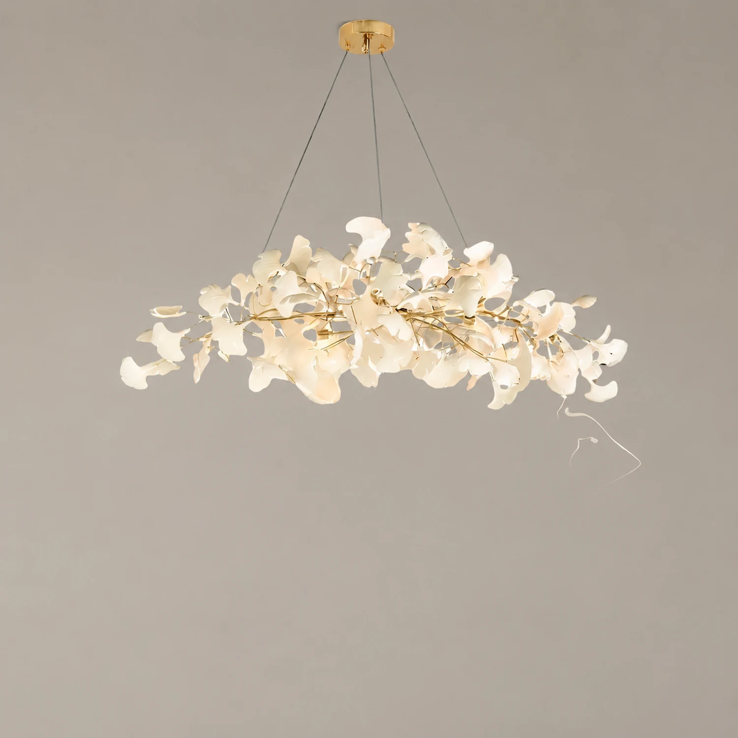 Ophelia Modern Gold Metal/Acrylic Art Deco Chandelier Living Room - Lumpaz