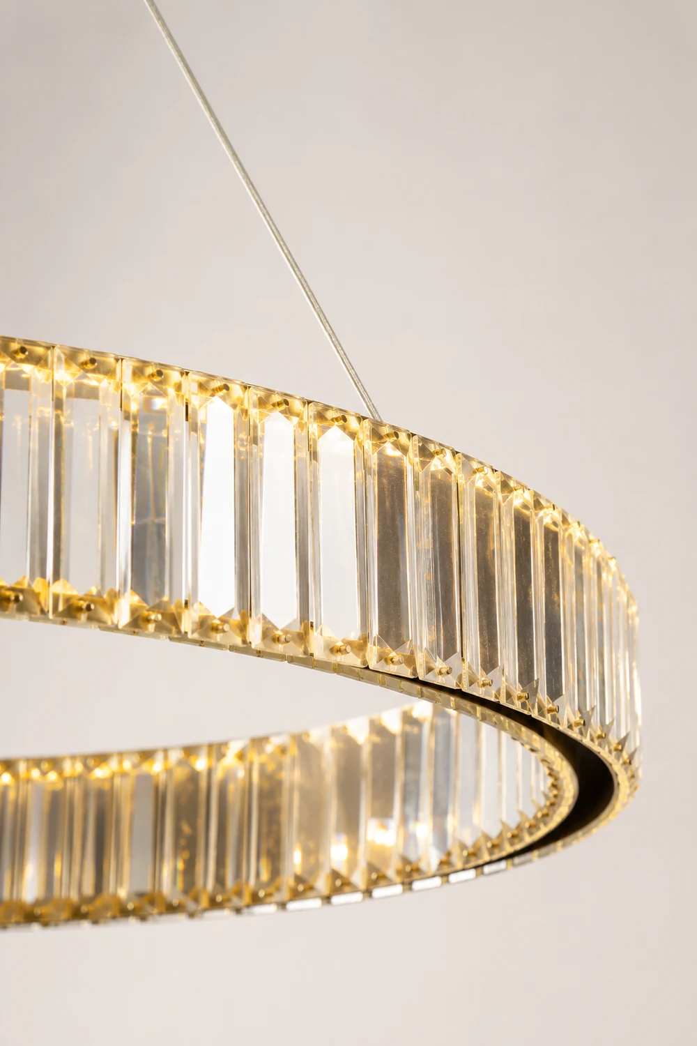 Marilyn Elegant Round Crystal Chandelier, Clear - Lumpaz