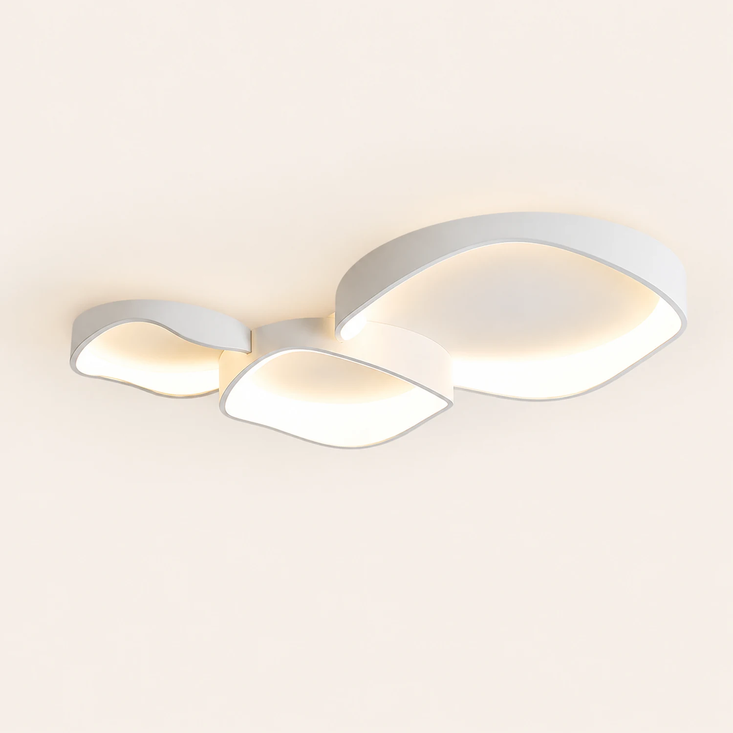 Arisha Modern Wave Flush Mount Ceiling Light White Living Room - Lumpaz
